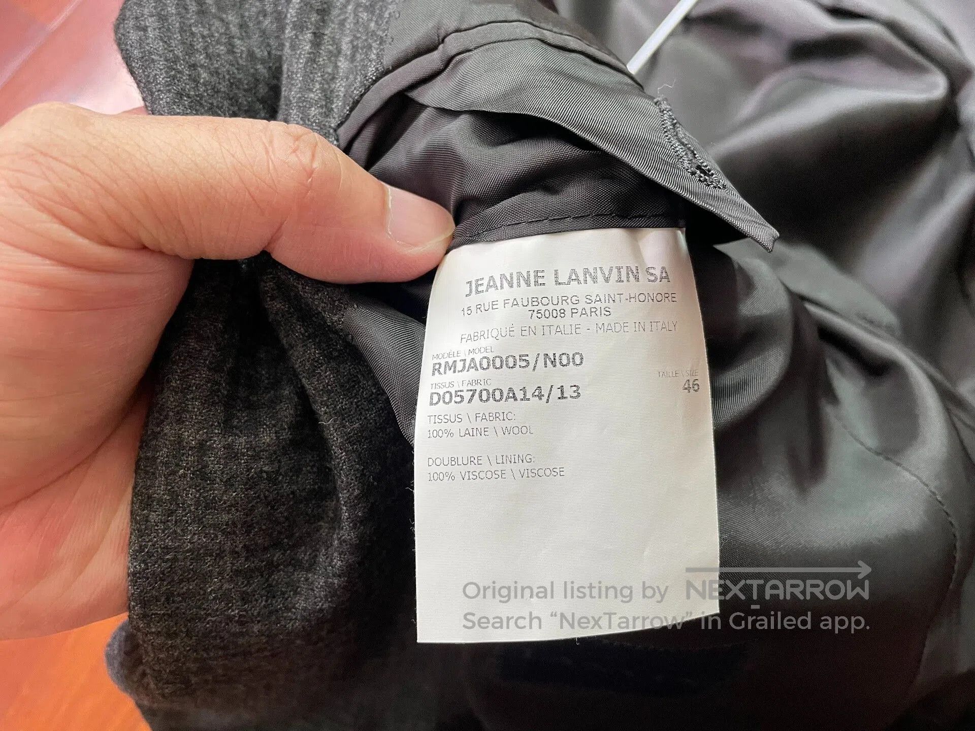 Lanvin Lanvin Men's Wool Prince Check Suit. Size US S / EU 44-46 / 1 - 7 Thumbnail