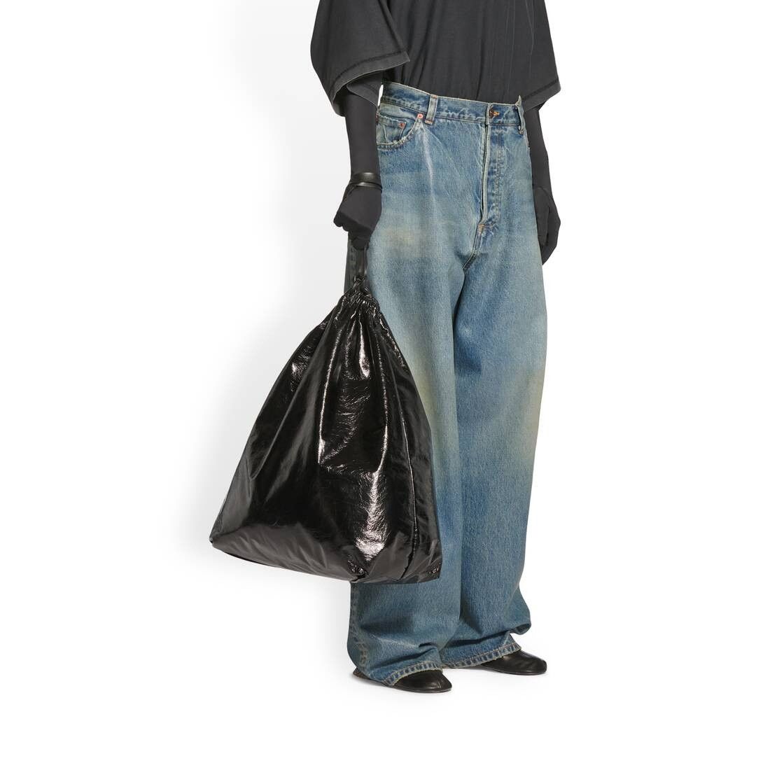 Balenciaga o1mt1gz0924 555 / Large Baggy Jeans in Blue Size 24" / US 00 / IT 34 - 5 Thumbnail