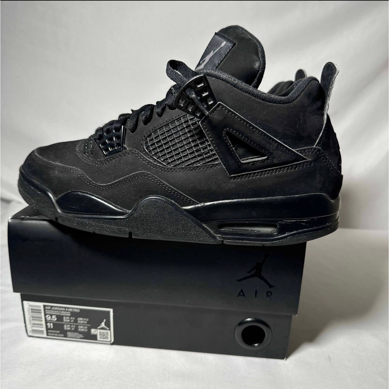 Jordan Brand × Nike Size 9.5 Nike Air Jordan 4 Retro Black Cat 2020 Men's Shoes Size US 9.5 / EU 42-43 - 8 Thumbnail
