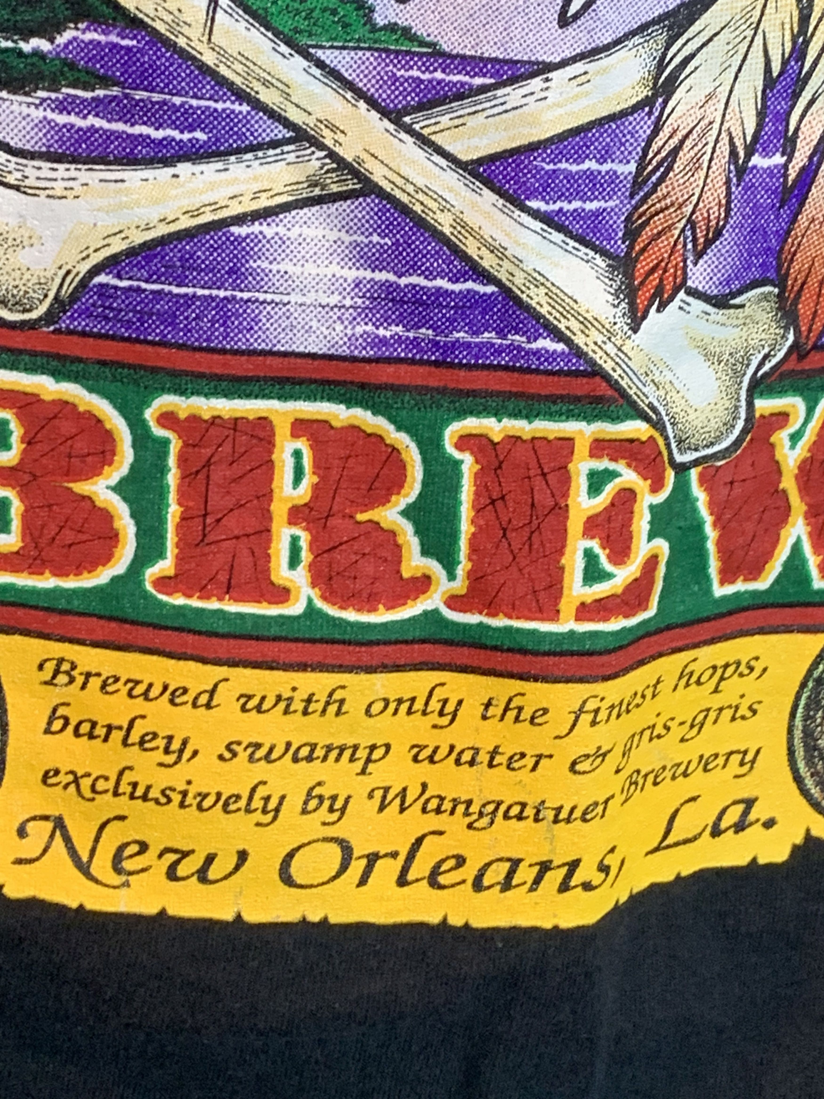 Vintage RARE Vintage 80s Voodoo Brew New Orleans Single Stitch Shirt Size US XL / EU 56 / 4 - 7 Thumbnail