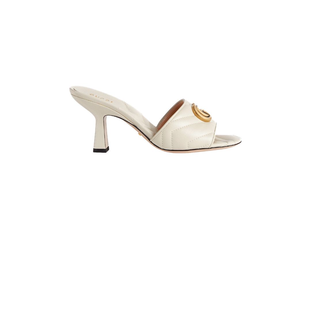 Gucci oc11z1025 Nappa Leather Sandals in White Size US 8 / IT 38 - 1 Thumbnail