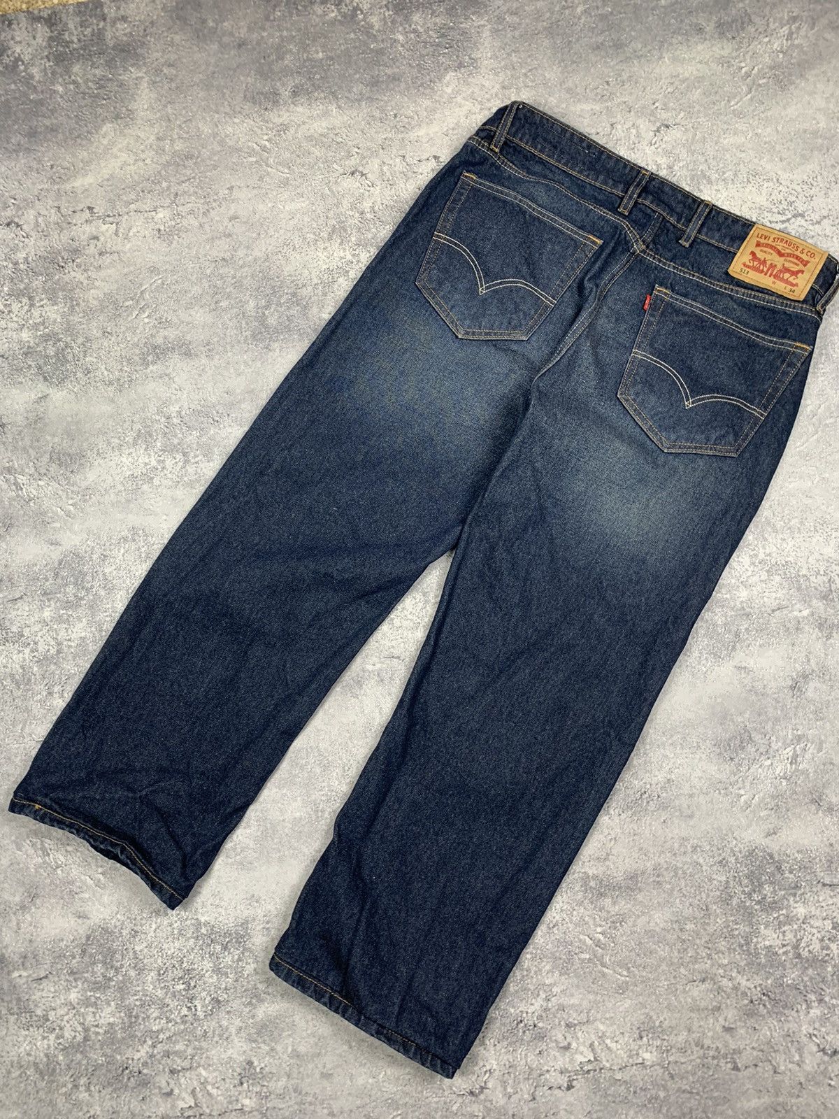 Levi's Men's Levis Distressed 36x32 Jeans Straight Leg Navy Blue Size US 36 / EU 52 - 9 Thumbnail
