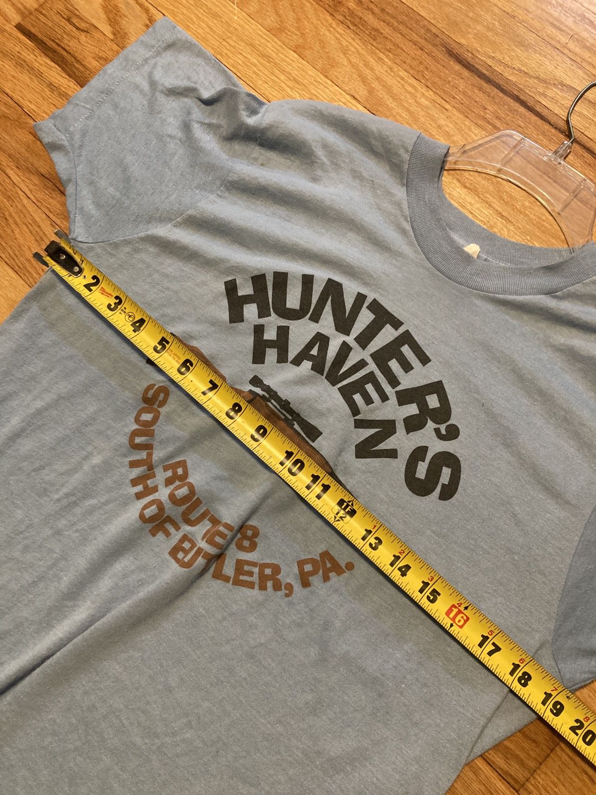 Vintage Vintage hunter’s haven route 8 sniper rifle t shirt gun Size US XL / EU 56 / 4 - 4 Thumbnail