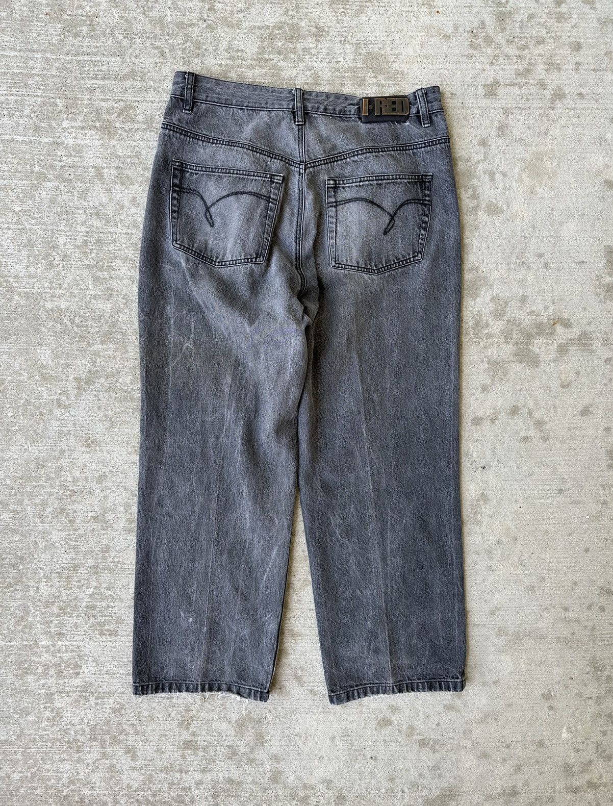 Indigo Vintage Baggy Faded Denim Jeans Size US 36 / EU 52 - 8 Thumbnail