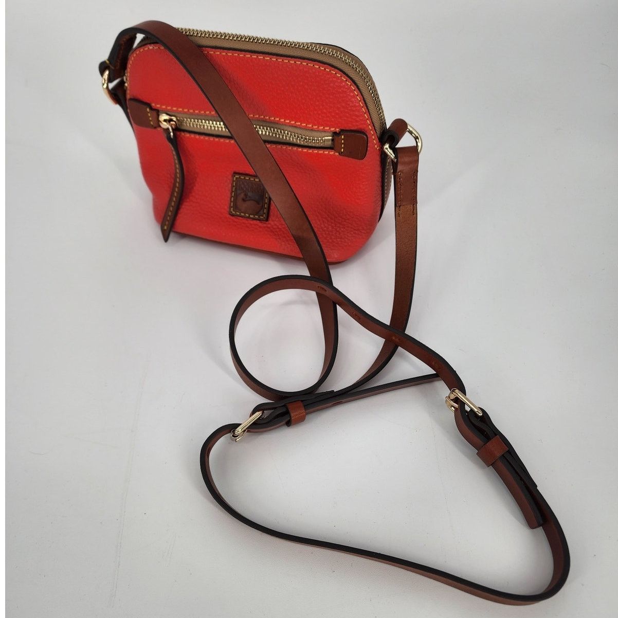 Dooney & Bourke Dooney & Bourke Red Pebbled Leather Mini Crossbody Bag Size ONE SIZE - 6 Thumbnail
