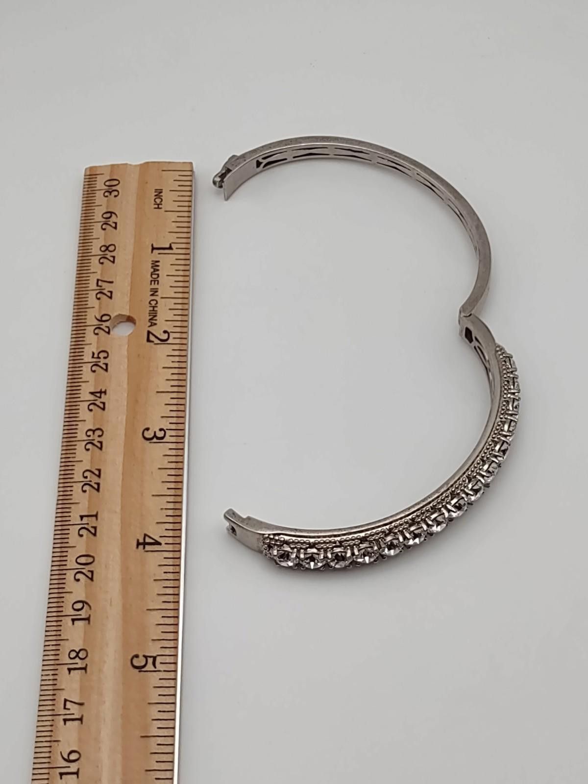 Other STS Karis Platinum Plated Stainless Steel Crystal Bangle Size ONE SIZE - 7 Thumbnail