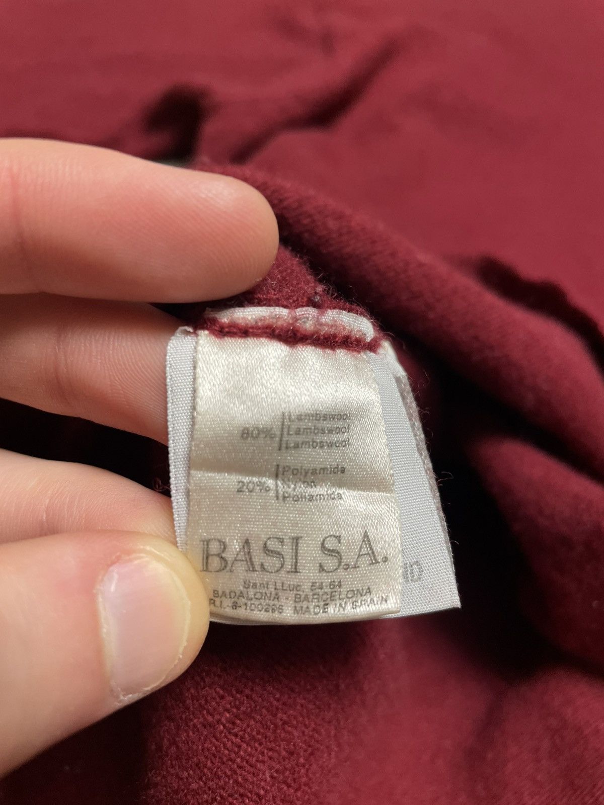 Lacoste Vintage Lacoste Burgundy Lambswool Sweater Size US XL / EU 56 / 4 - 12 Thumbnail