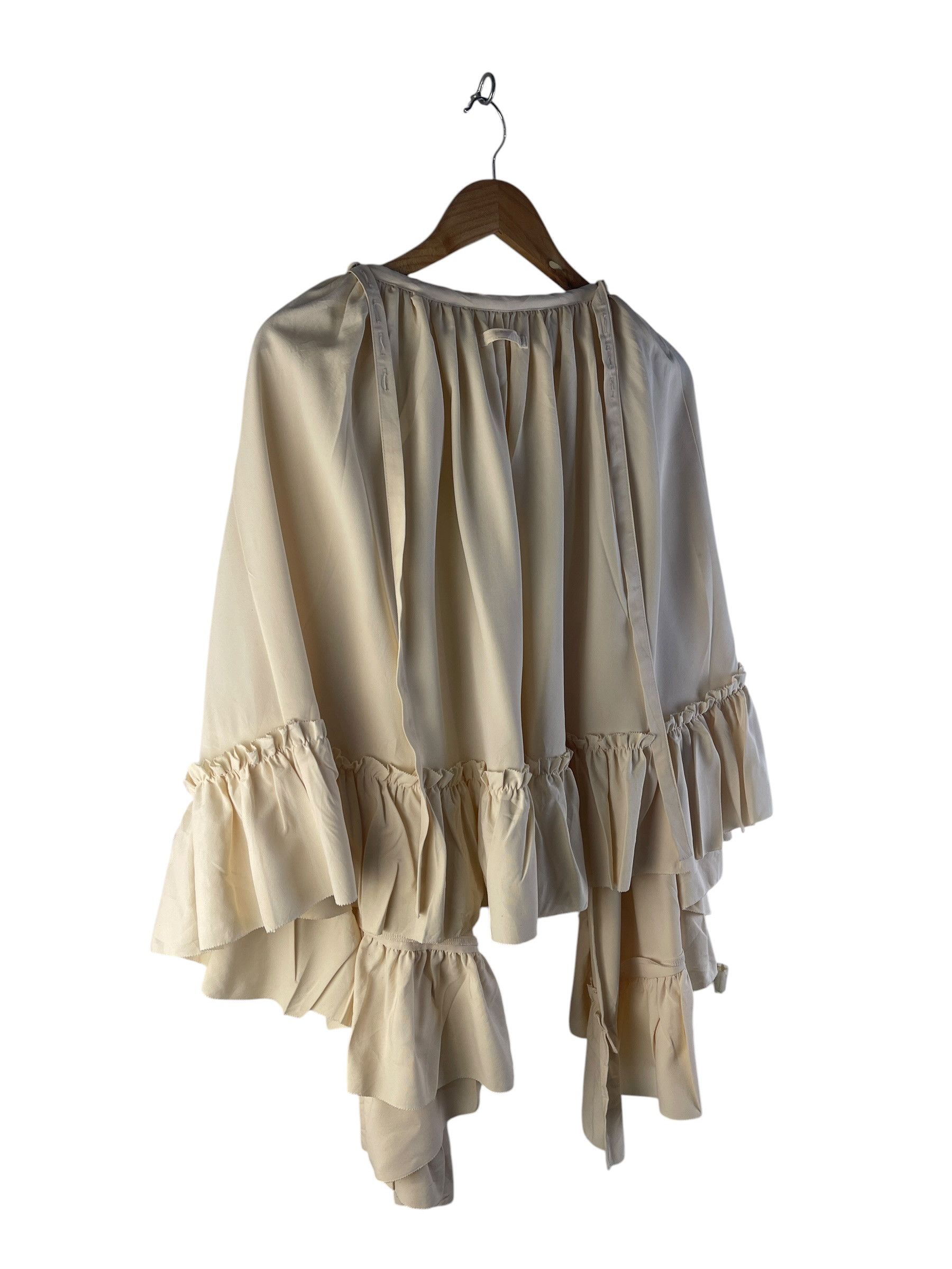 Jean Paul Gaultier Jean Paul Gaultier Femme Ruffle Draped Silk Blouse Ivory 90s Size 32" / US 10 / IT 46 - 6 Thumbnail