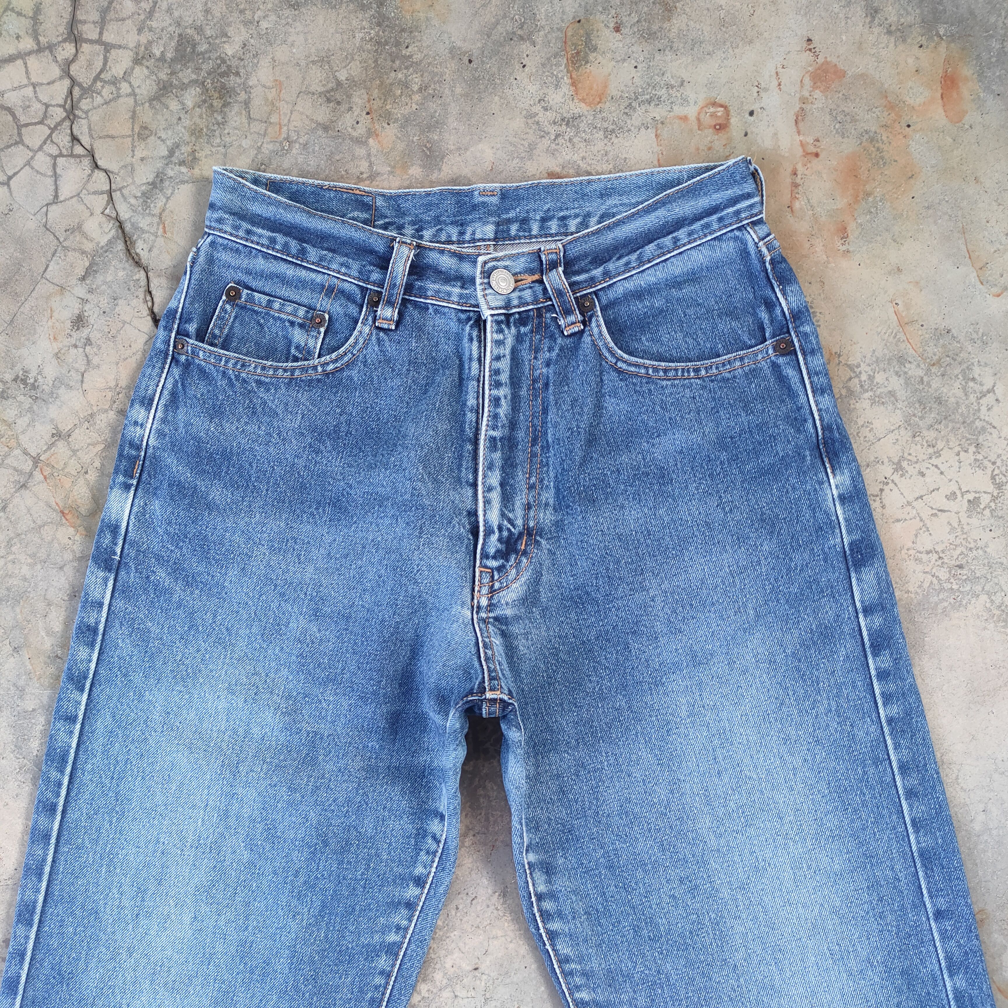 Warehouse W27 VINTAGE WAREHOUSE FADED BLUE WASH JEAN PANTS Size US 27 - 2 Thumbnail