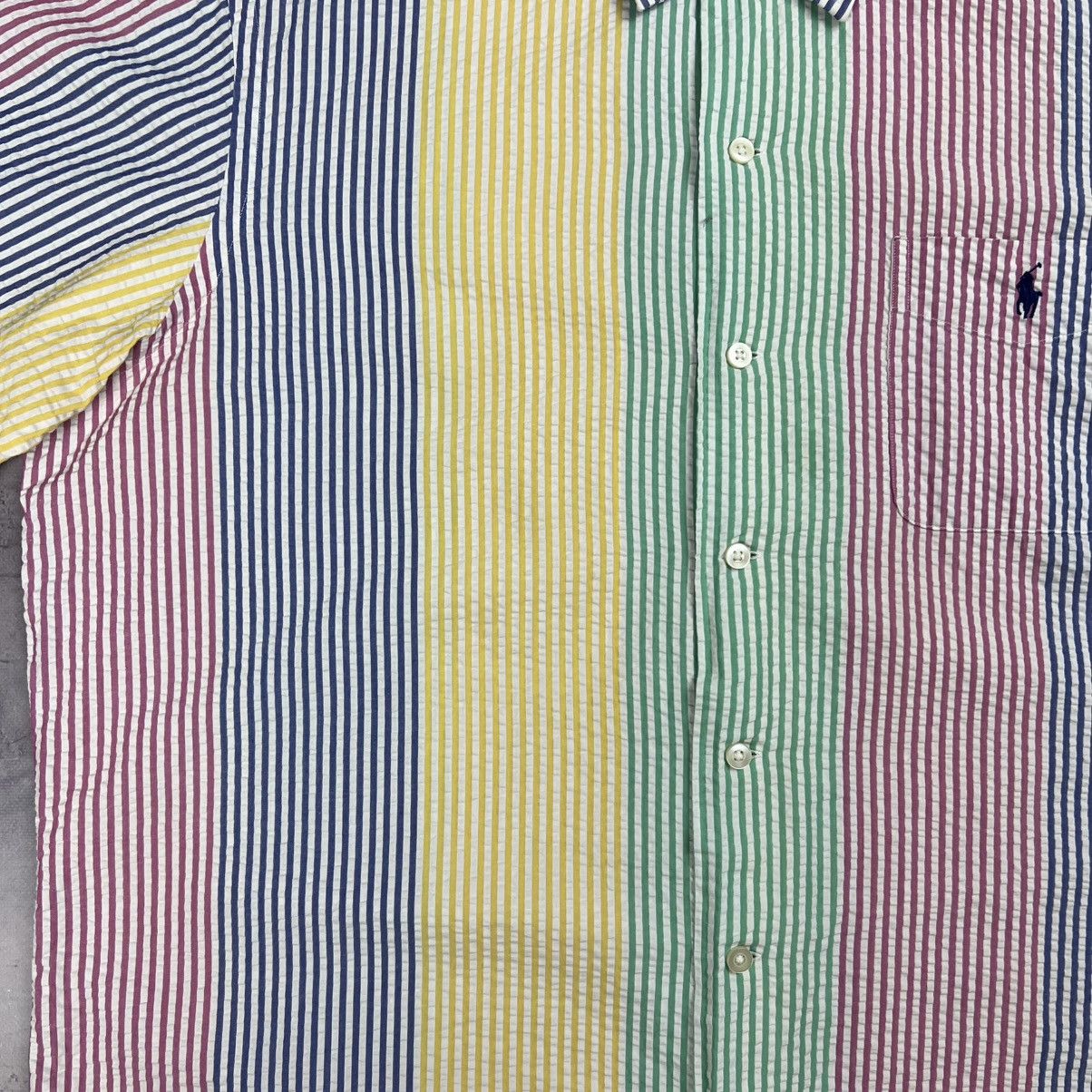 Other Rare! Polo Ralph Lauren Striped Waffle Button Up Old Money Size US XL / EU 56 / 4 - 10 Thumbnail