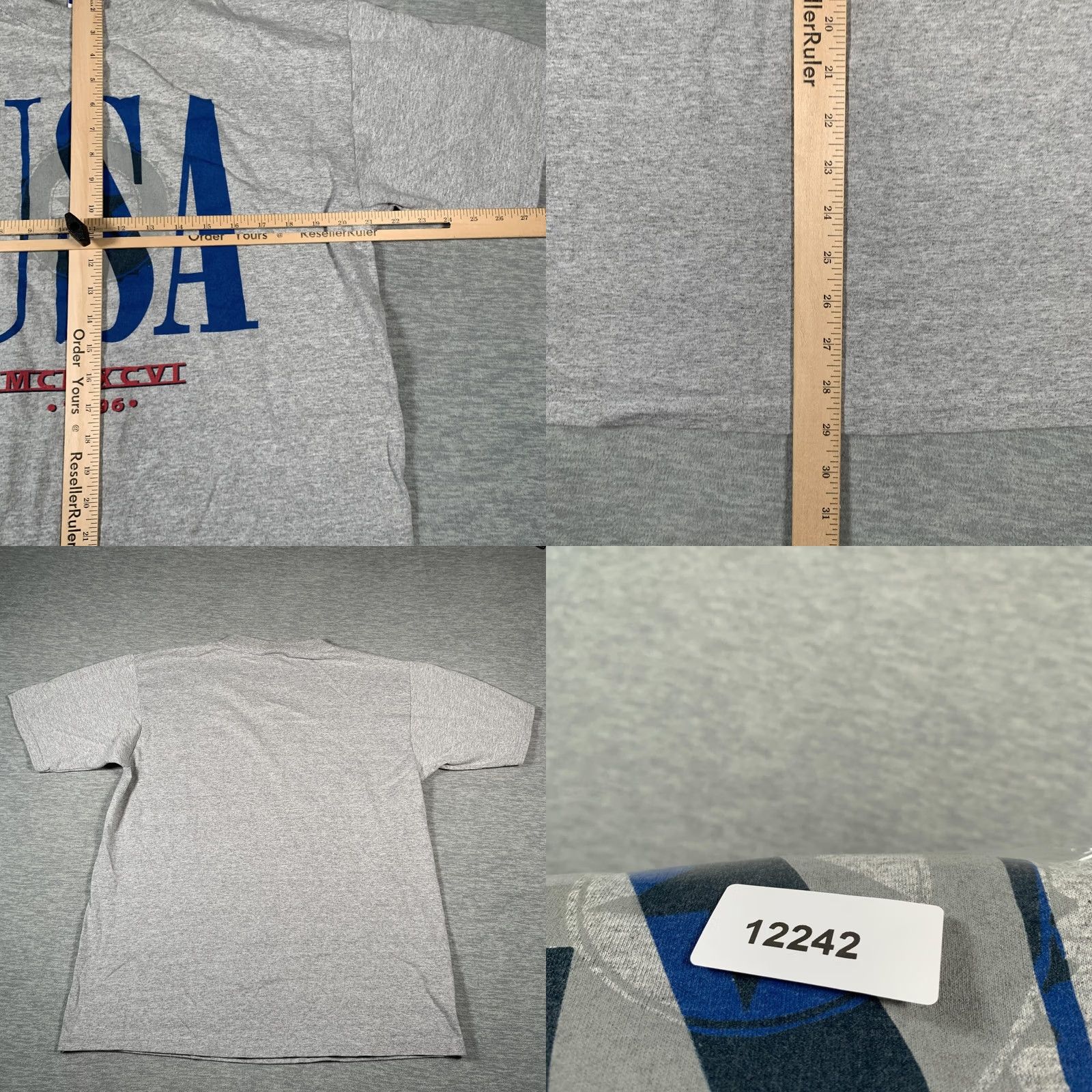 ESPIRIT VINTAGE Pro Spirit Shirt Mens L Gray 90s USA Graphic 1996 MCMXCVI Tee Short Sleeve Crew Neck Cotton Blend Size US L / EU 52-54 / 3 - 8 Thumbnail