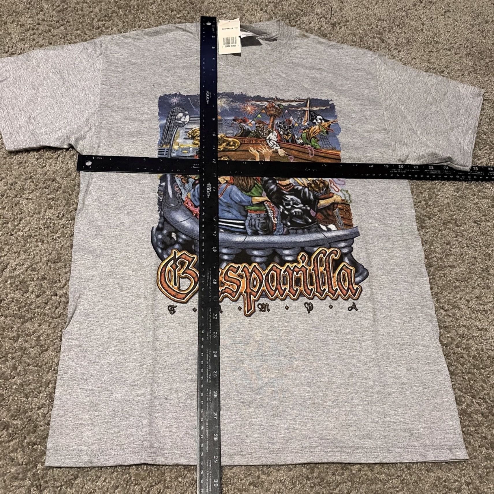 Hanes VINTAGE Gasparilla Pirate Festival Tampa Florida New With Tags T-Shirt M Hanes Men Gray Size US M / EU 48-50 / 2 - 7 Thumbnail