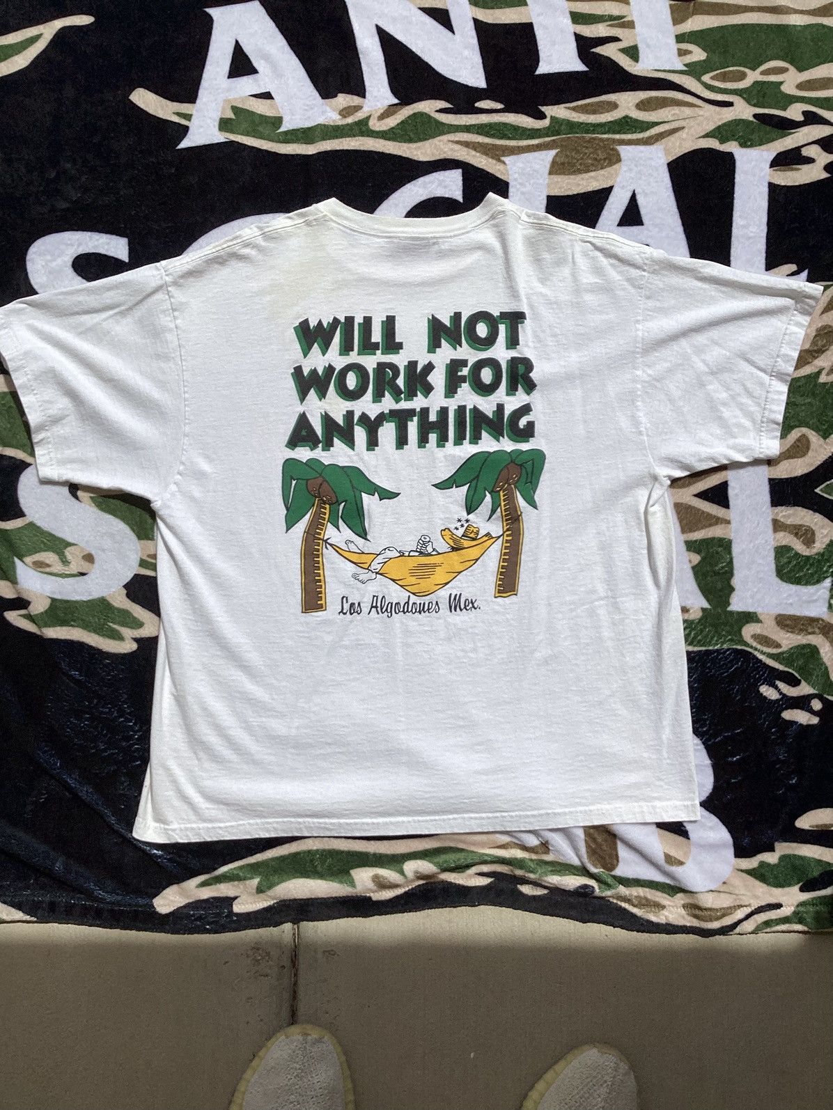 Delta × Vintage Vtg 90s will not work for anything Los algodones Mexico Tee Size US XL / EU 56 / 4 - 2 Thumbnail