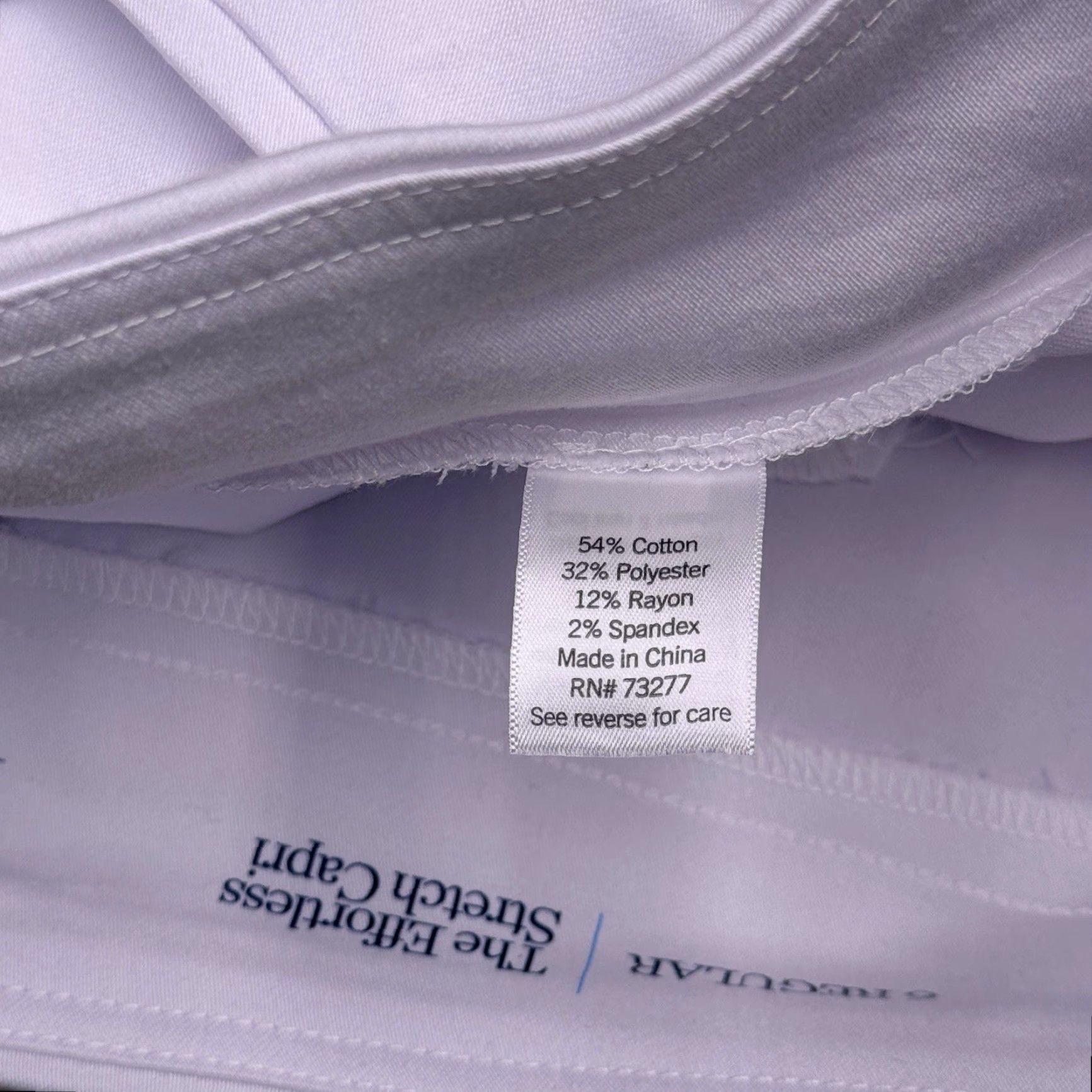 Croft & Barrow Croft & Barrow Capri Pants White 6 Regular Mid Rise Stretch Knit Cotton Blend Pull On Casual Women's Pants Size 28" / US 6 / IT 42 - 7 Thumbnail