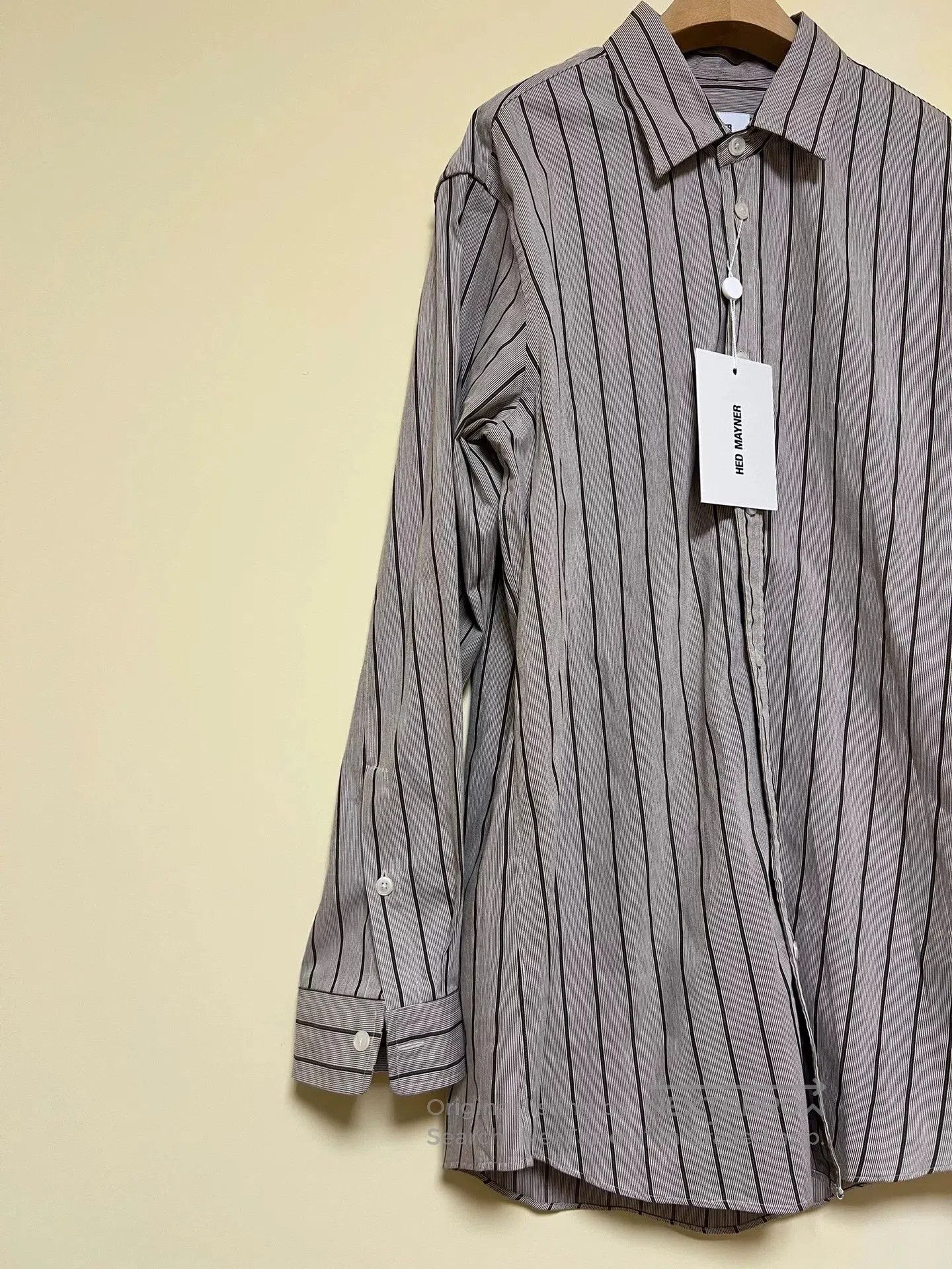 Hed Mayner Hed Mayner Brown Striped Shirt. Size US M / EU 48-50 / 2 - 8 Thumbnail