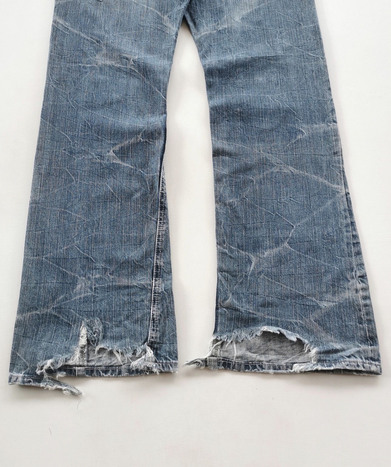 Kapital Bootcut Distressed Reworked Twist Stitch Jeans Size US 35 - 9 Thumbnail