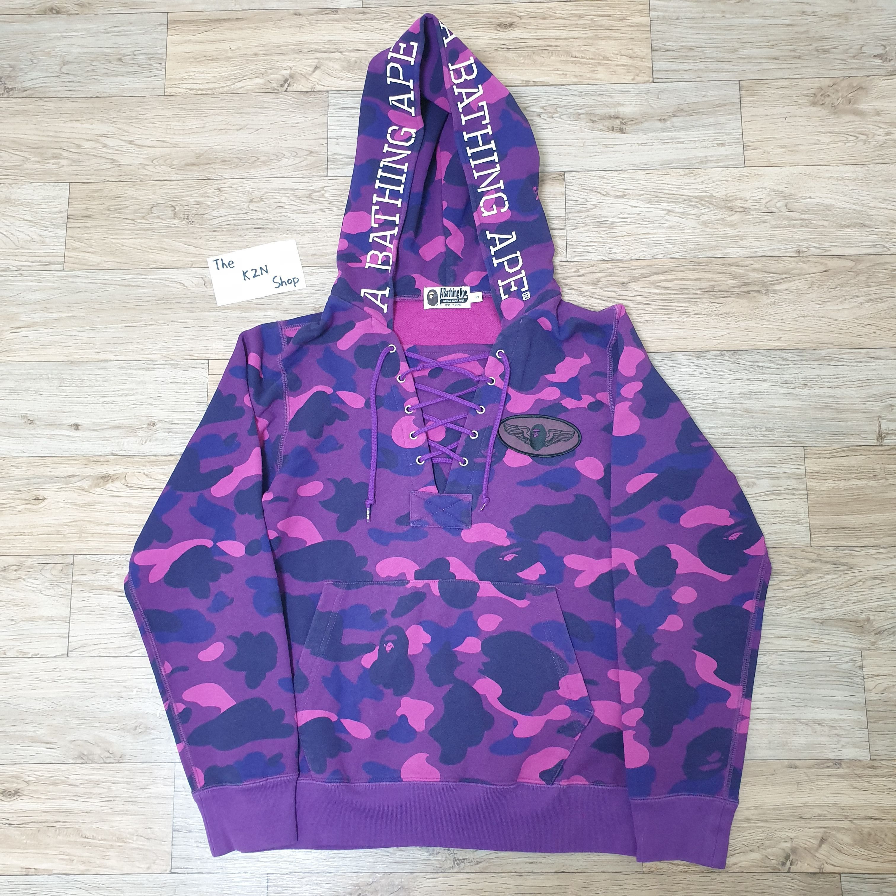 Image of Bape Color Camo Pullover Hoodie in Purple, Men's (Size Small)