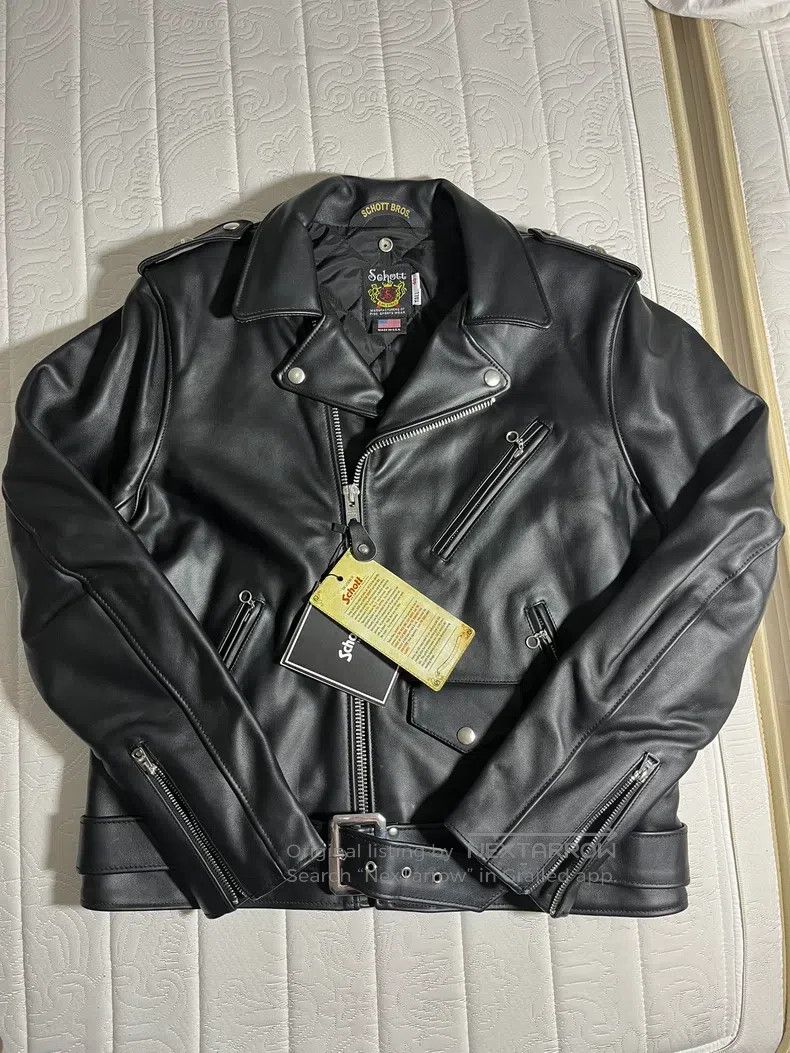 Schott Schott Leather coat Size US L / EU 52-54 / 3 - 3 Thumbnail