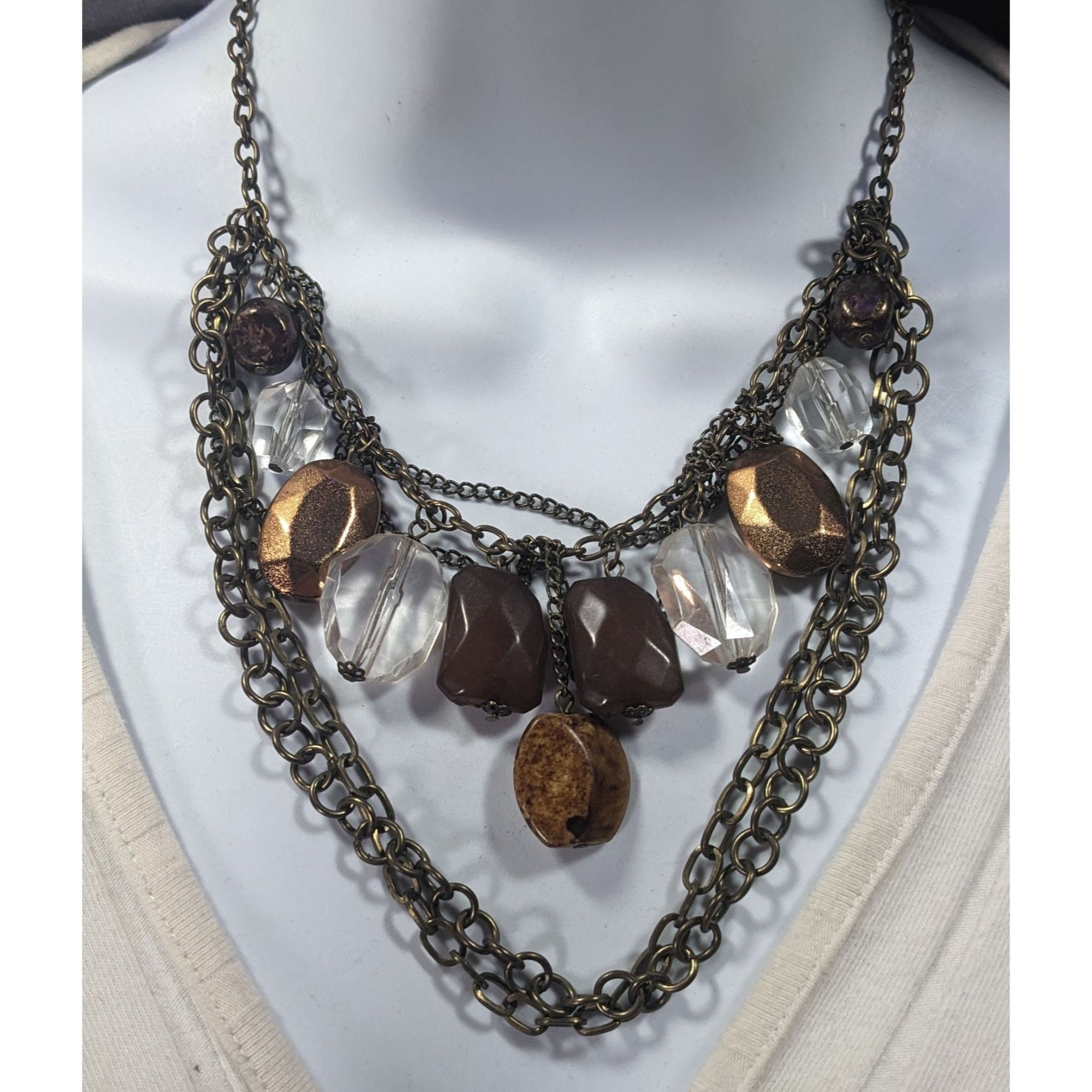 Other Rustic Glam Multilayer Chain Gemmed Necklace Size ONE SIZE - 4 Thumbnail
