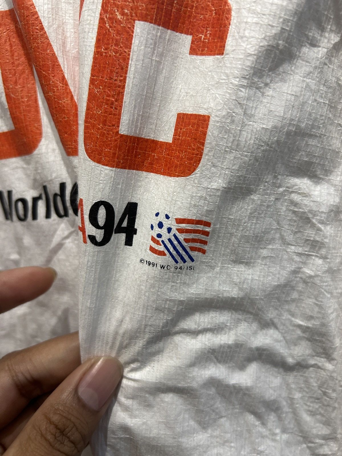 Vintage Retro Vintage white JVC World Cup USA 94 windbreaker jacket Size US L / EU 52-54 / 3 - 6 Thumbnail