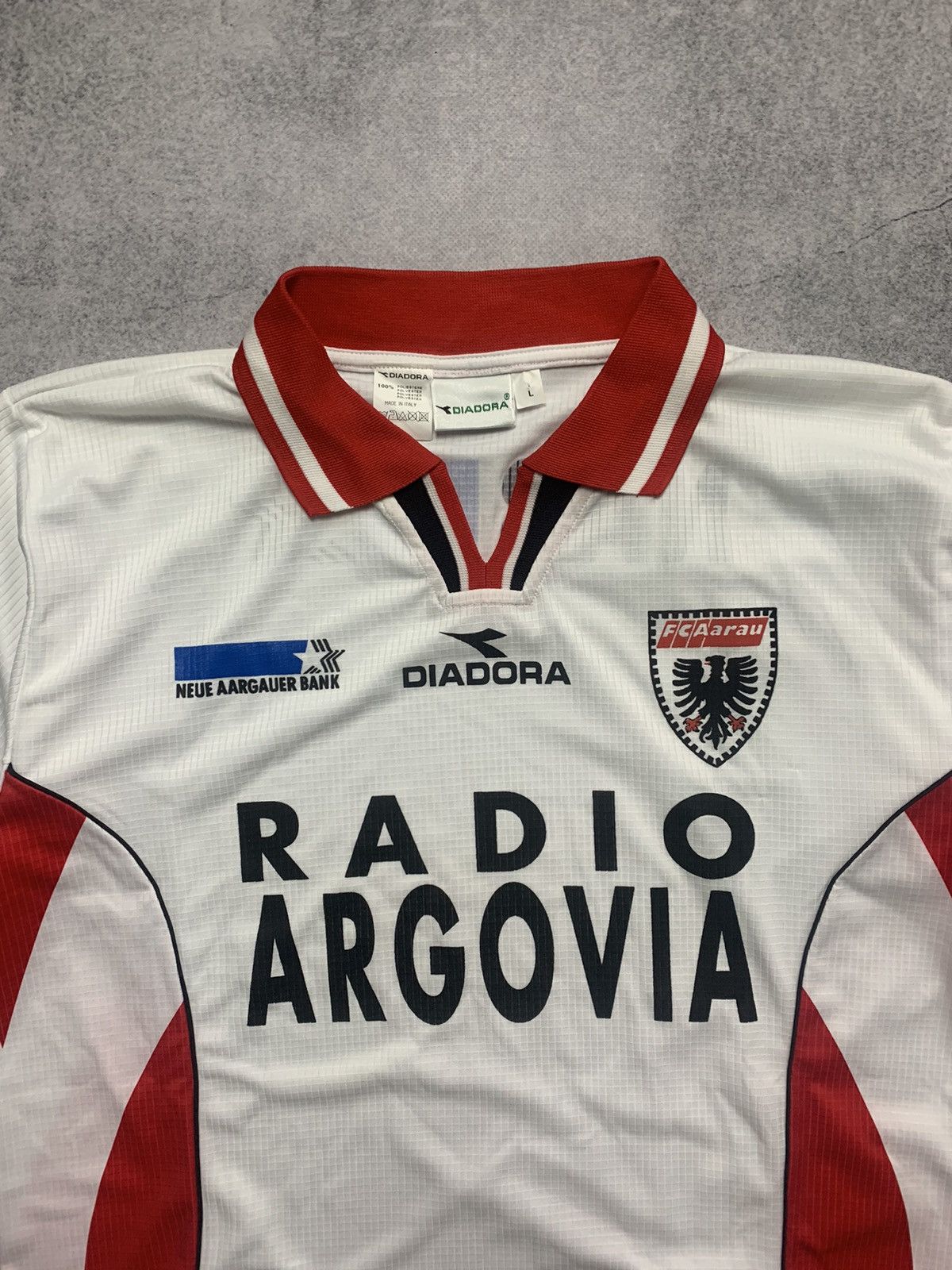 Diadora Vintage Diadora Fc Aarau Switzerland 1998-99 Home Jersey Size US L / EU 52-54 / 3 - 4 Thumbnail