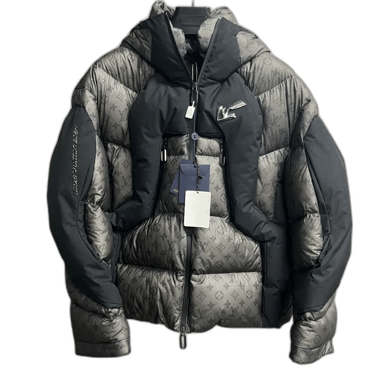 Louis Vuitton Louis Vuitton Gray Padded Hooded Jacket Size US L / EU 52-54 / 3 - 1 Thumbnail