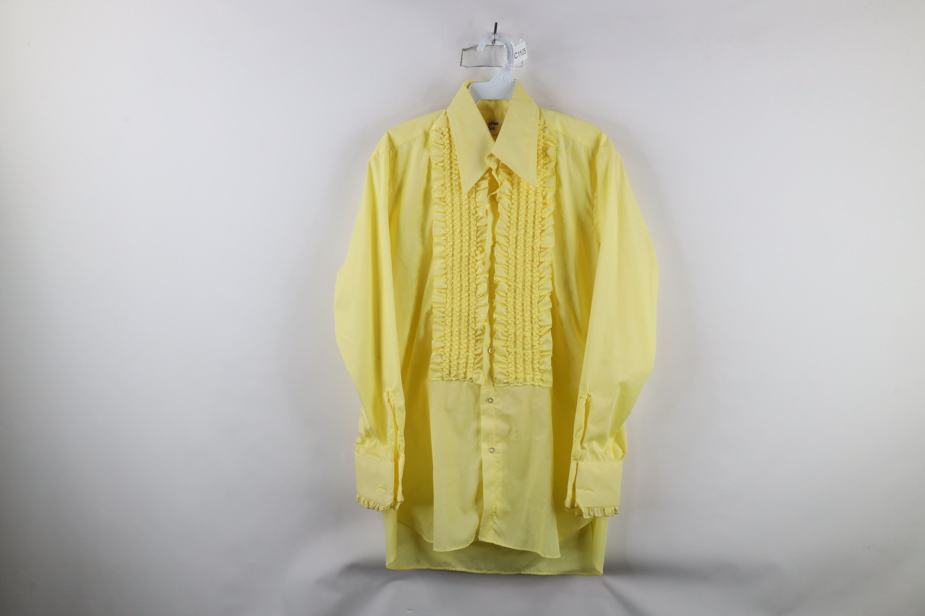 Vintage Vintage 60s Rockabilly Ruffled Wedding Prom Button Shirt Size US M / EU 48-50 / 2 - 1 Thumbnail