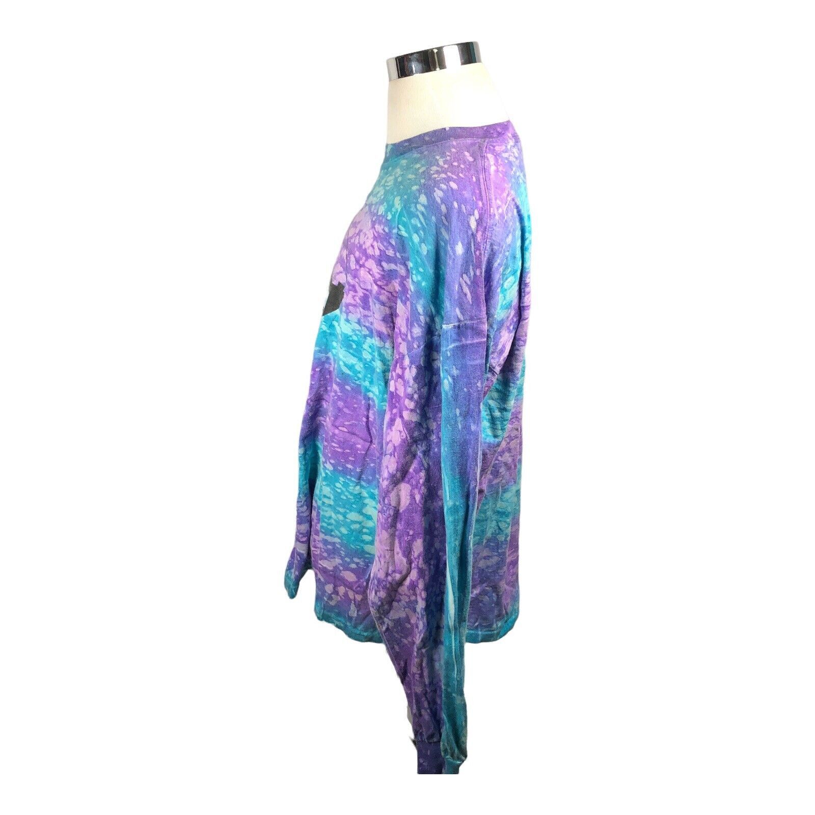Apple Beatles Vintage T-Shirt Long Sleeve Tie Dye Blue Purple XXL Size US XXL / EU 58 / 5 - 6 Thumbnail