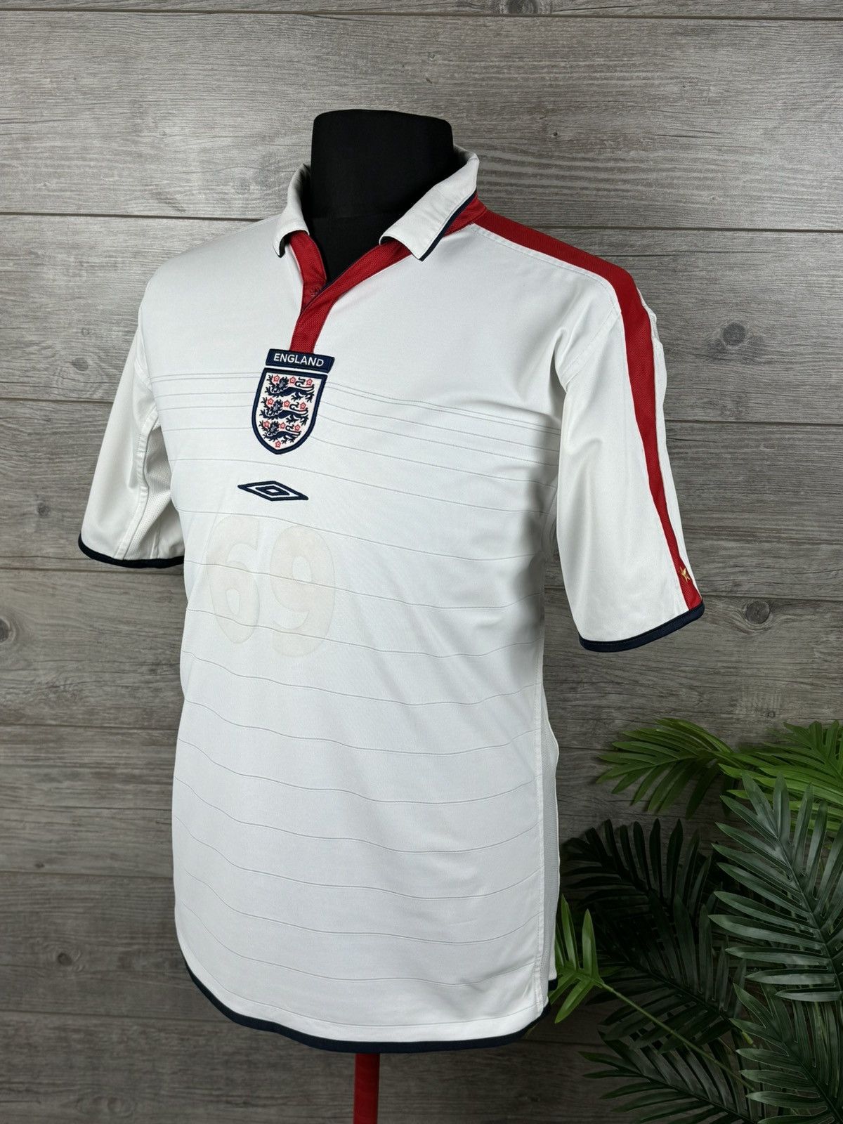 Umbro × Vintage UMBRO ENGLAND 🏴󠁧󠁢󠁥󠁮󠁧󠁿 Double-sided football T-shirt Kellow 69 Size US L / EU 52-54 / 3 - 1 Thumbnail