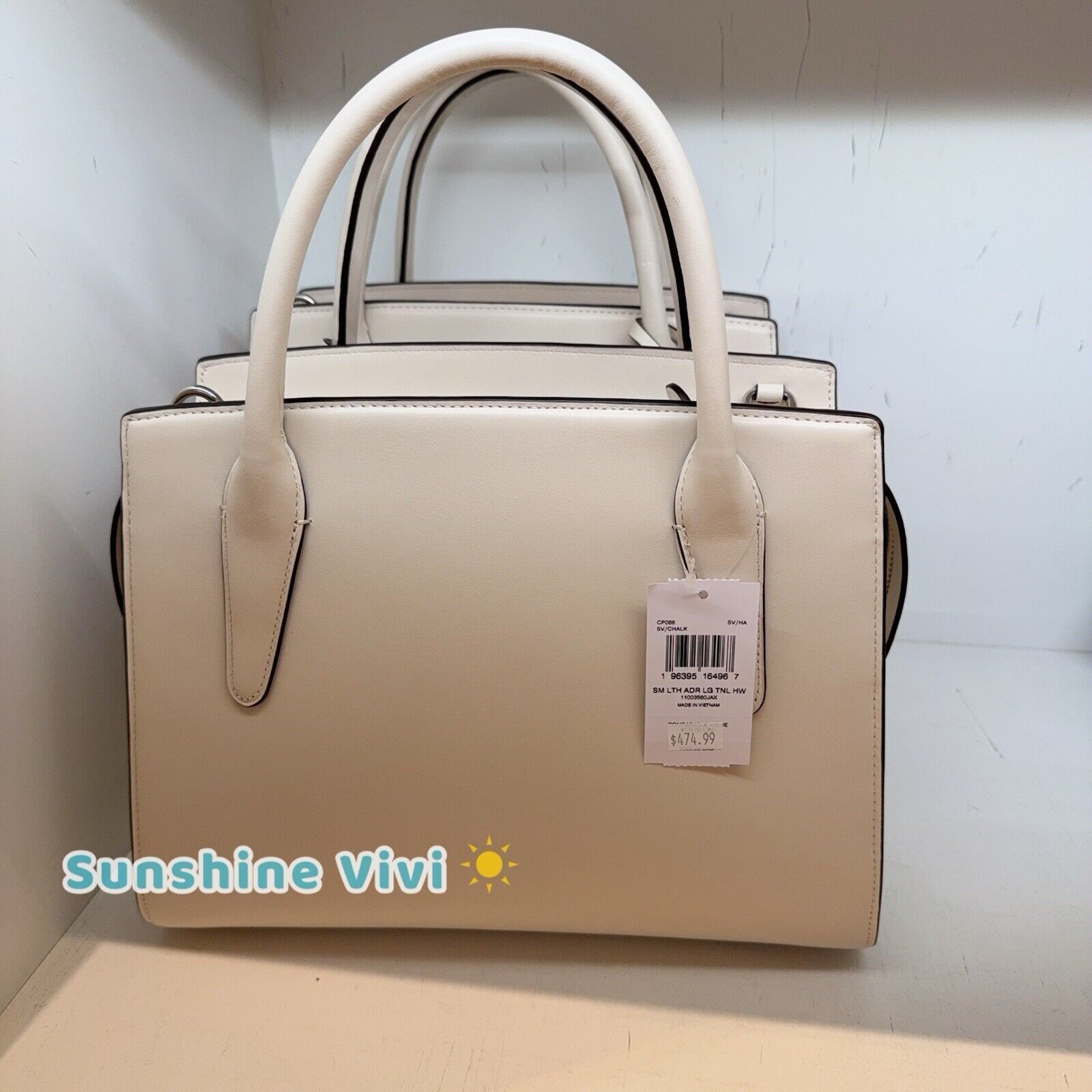 Coach NWT COACH Large Andrea Carryall Bag Chalk CP086 Size ONE SIZE - 3 Thumbnail
