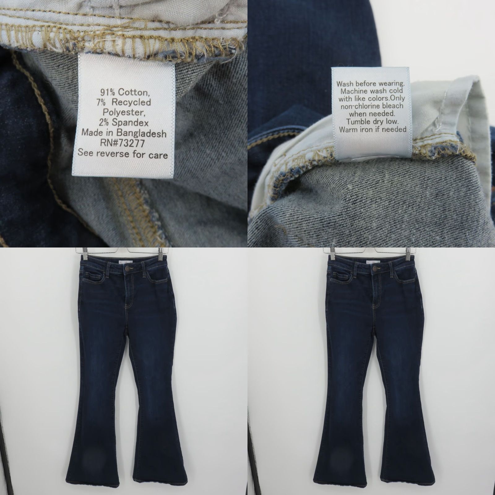 Vintage **SO Juniors Women 5 High Rise Flare Dark Blue Denim Jeans Pockets** User: **SO Juniors Women 5 High Rise Flare Blue Denim Jeans Pockets** Size 27" / US 4 / IT 40 - 8 Thumbnail