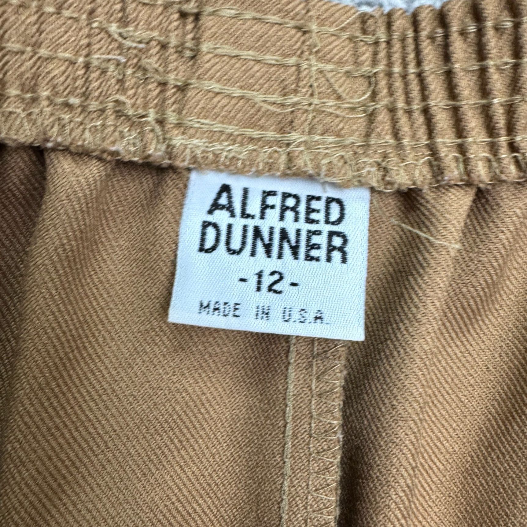 Vintage VINTAGE Alfred Dunner Pull On Cropped Dress Pants Womens 12 Camel Brown 90s Classic Size 34" / US 12 / IT 48 - 7 Thumbnail