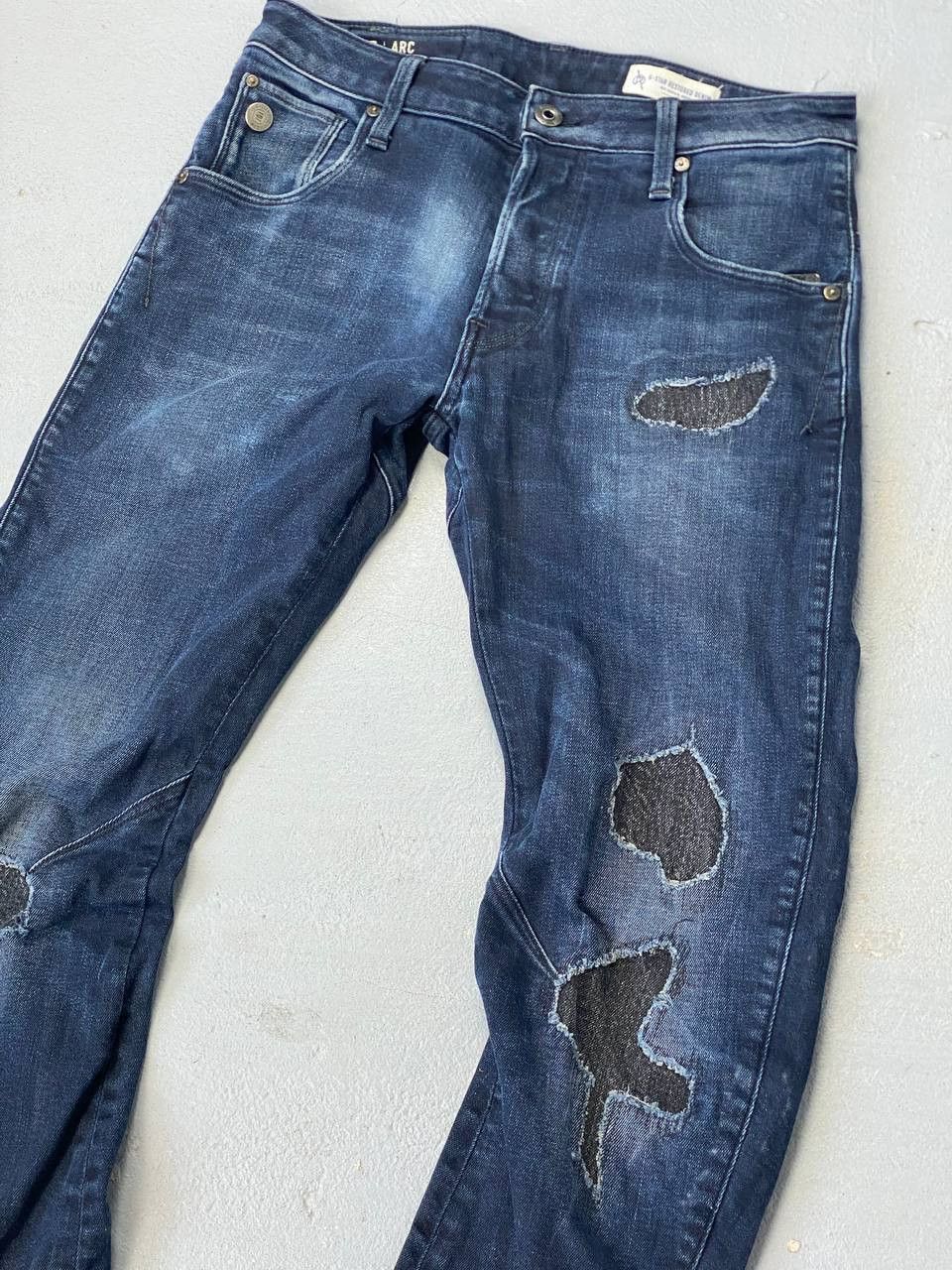 G-Star G Star Raw Arc 3D Mens Skinny Denim Pants Jeans Distressed Size US 29 - 3 Thumbnail