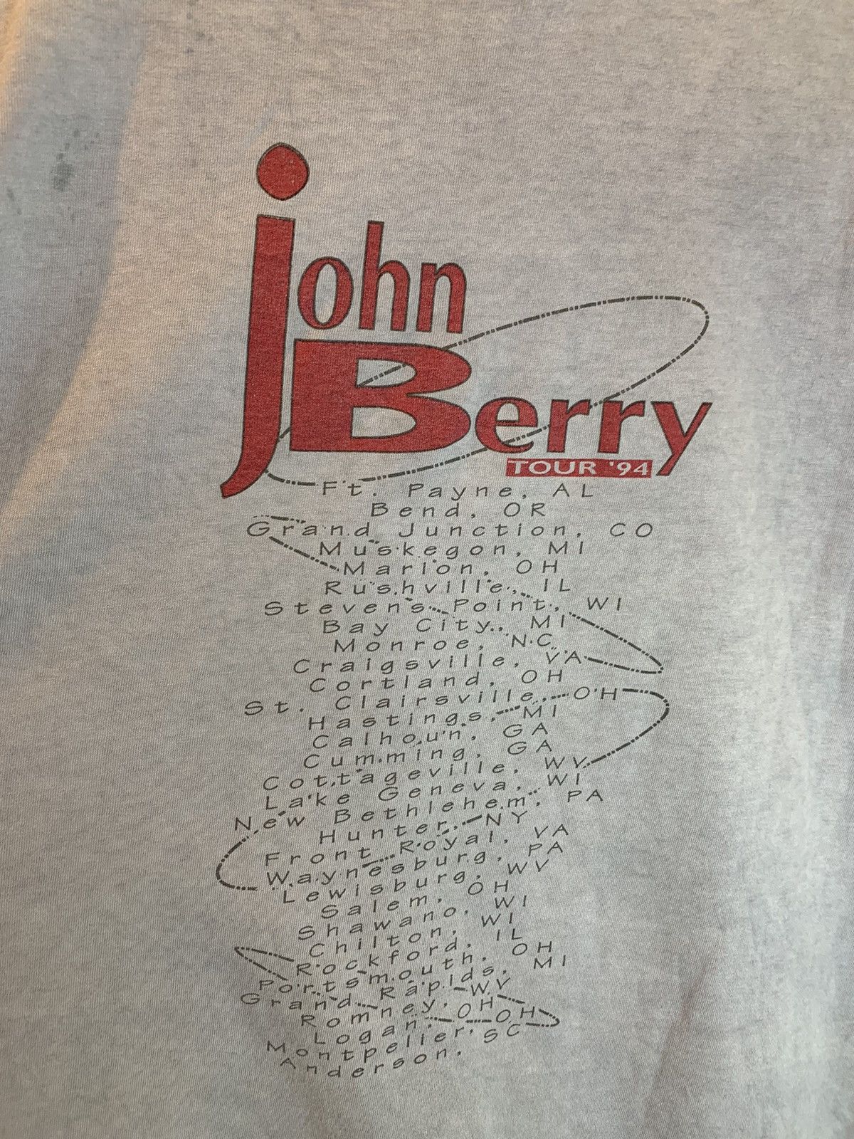 Band Tees *RARE* Vintage 1994 John Berry Tour Country Portrait T-Shirt Size US XL / EU 56 / 4 - 4 Thumbnail