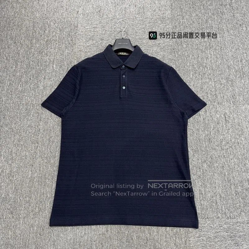 Loro Piana Loro Piana Striped Unisex Black Polo Shirt. Size US XXL / EU 58 / 5 - 3 Thumbnail