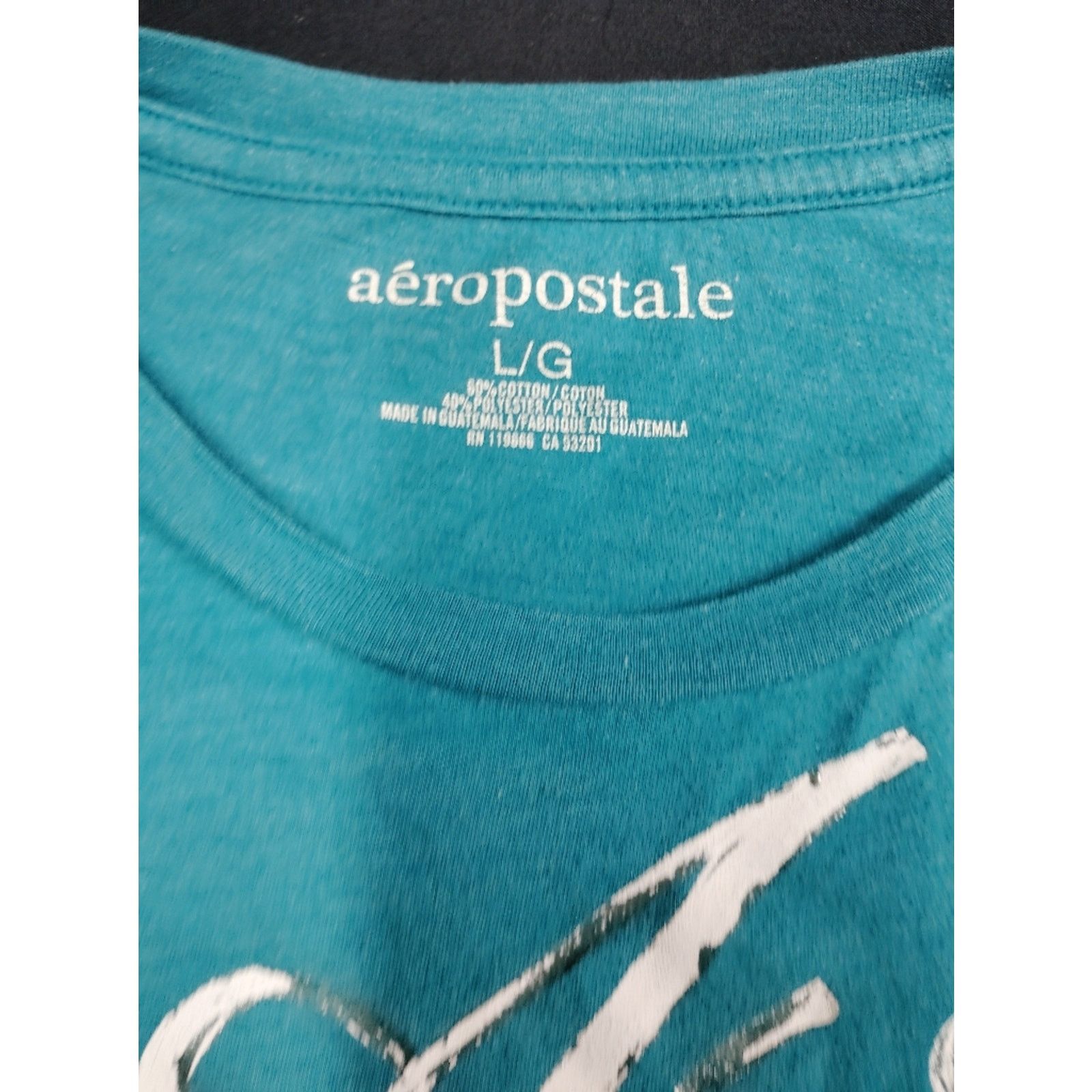 Aeropostale Aeropostale Teal Graphic Short Sleeve Tee Size L / US 10 / IT 46 - 3 Thumbnail