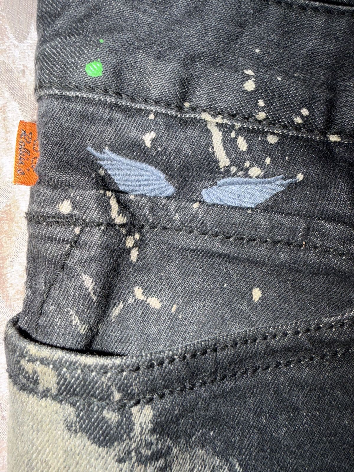 Robins Jeans Vintage Robins Jeans W/ Rhinestone Wing Pockets Size US 38 / EU 54 - 3 Thumbnail