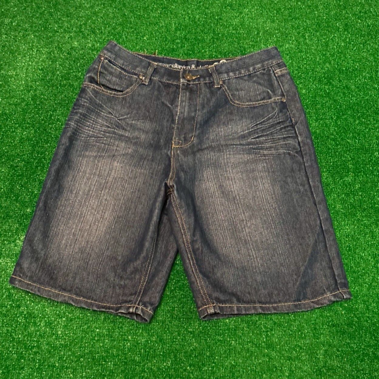 Denime VINTAGE Paper Denim & Cloth JNCO Baggy Hip Hop Skater Grunge Jeans Shorts 32 Jorts Men Size US 32 / EU 48 - 4 Thumbnail