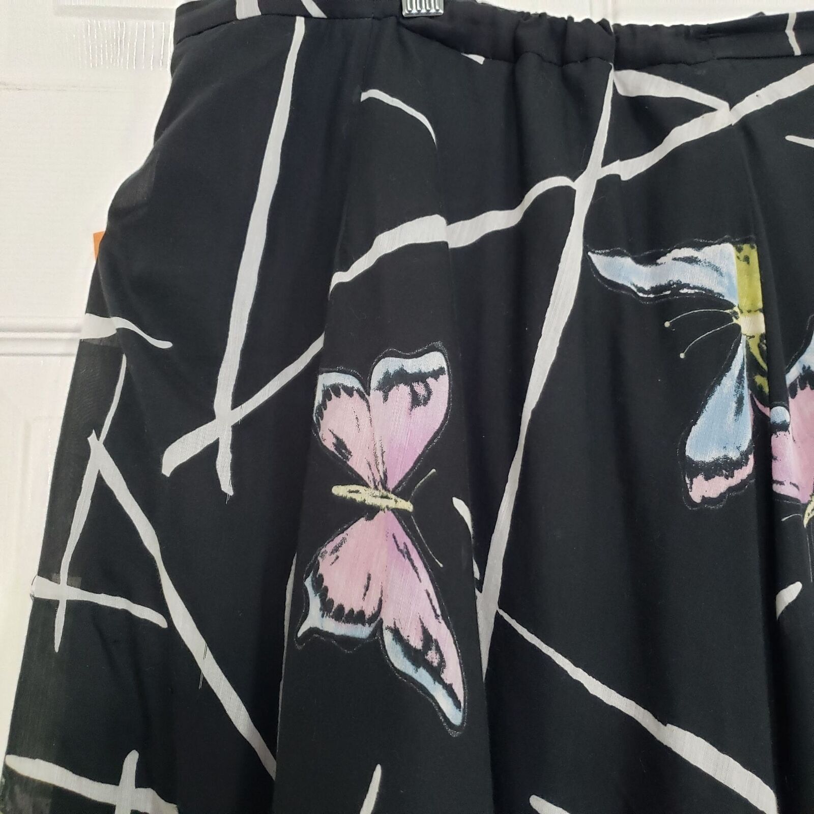 Other Silk Cotton Butterfly Maxi Skirt Womens Waist Size 38 / XL Size 38" / US 16 / IT 52 - 3 Thumbnail