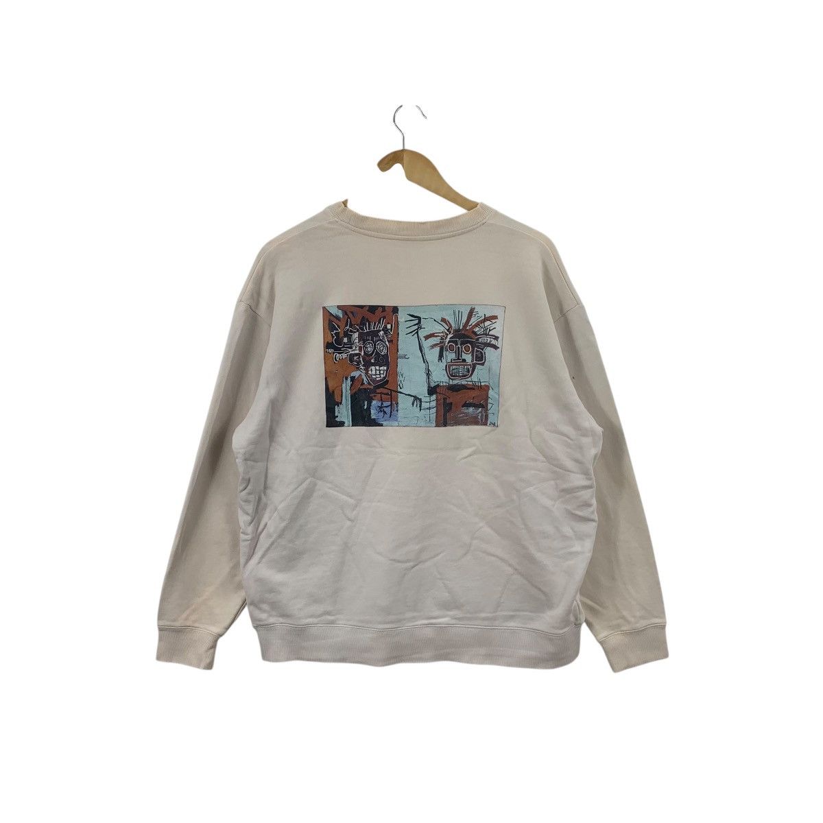 Jean-Michel Basquiat Vintage JEAN MICHEL BASQUIAT Dos Cabezas Thrashed Sweatshirt Size US L / EU 52-54 / 3 - 1 Thumbnail