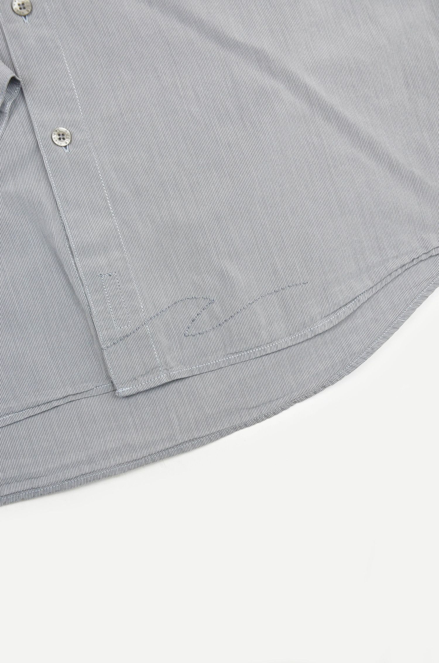 Nudie Jeans Nudie Jeans Grey Fine Stripe Cotton Shirt - Size L Size US L / EU 52-54 / 3 - 5 Thumbnail