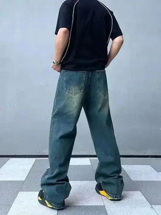 Japanese Brand Distressed Baggy Flared Denim Jeans Size US 30 / EU 46 - 6 Thumbnail