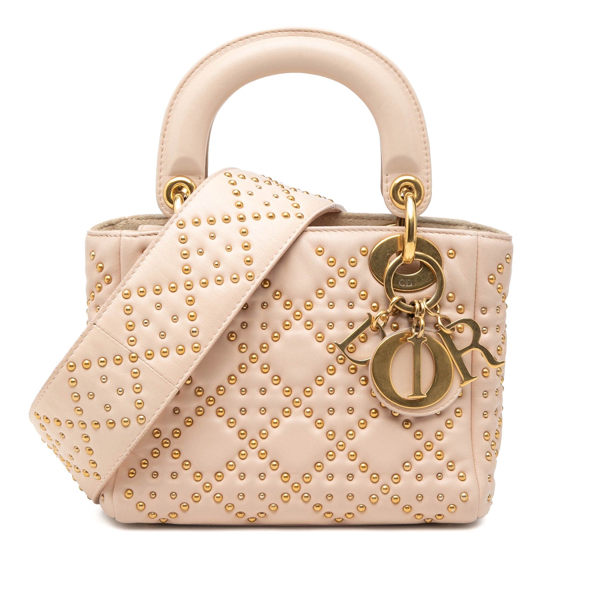 Dior Mini Lambskin Cannage Studded Supple Lady Dior Size ONE SIZE - 1 Thumbnail