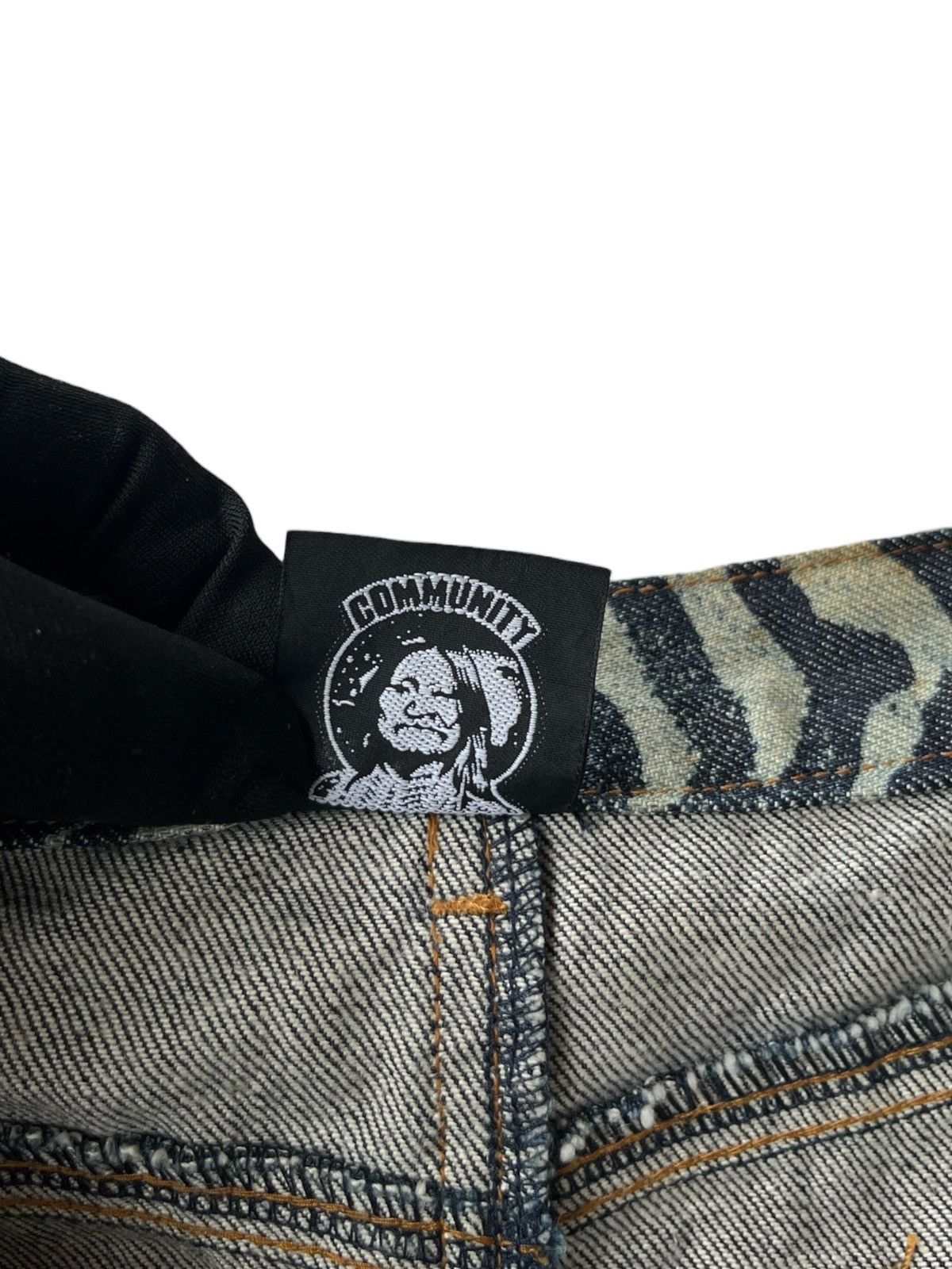 Hysteric Glamour RARE‼️ Ozone Community Zebra Stripes Denim Skirt Size 29" - 9 Thumbnail