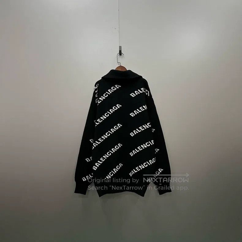 Balenciaga Balenciaga Bullet Screen Logo Half-Zip Knit Top Size US M / EU 48-50 / 2 - 2 Thumbnail
