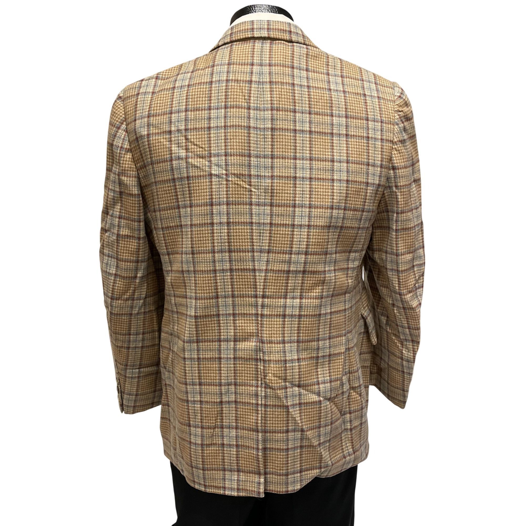 Other Vtg Bonds Herringbone SHADOW PLAID Wool Sport Coat Size 40S - 4 Thumbnail