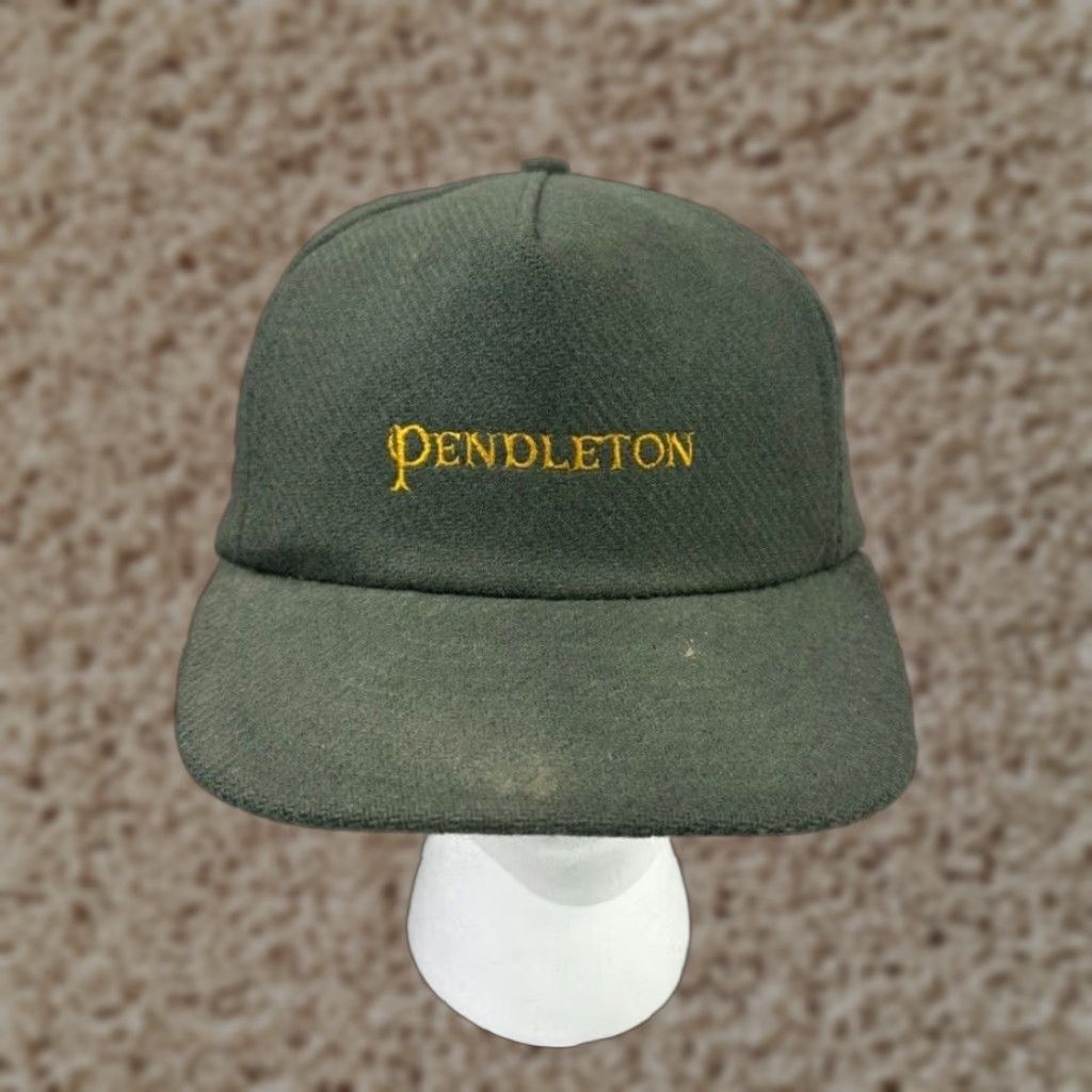 Pendleton VINTAGE Pendleton Wool Fitted Baseball Cap Men 7 1/2 Olive Green Outdoor USA Size ONE SIZE - 1 Thumbnail
