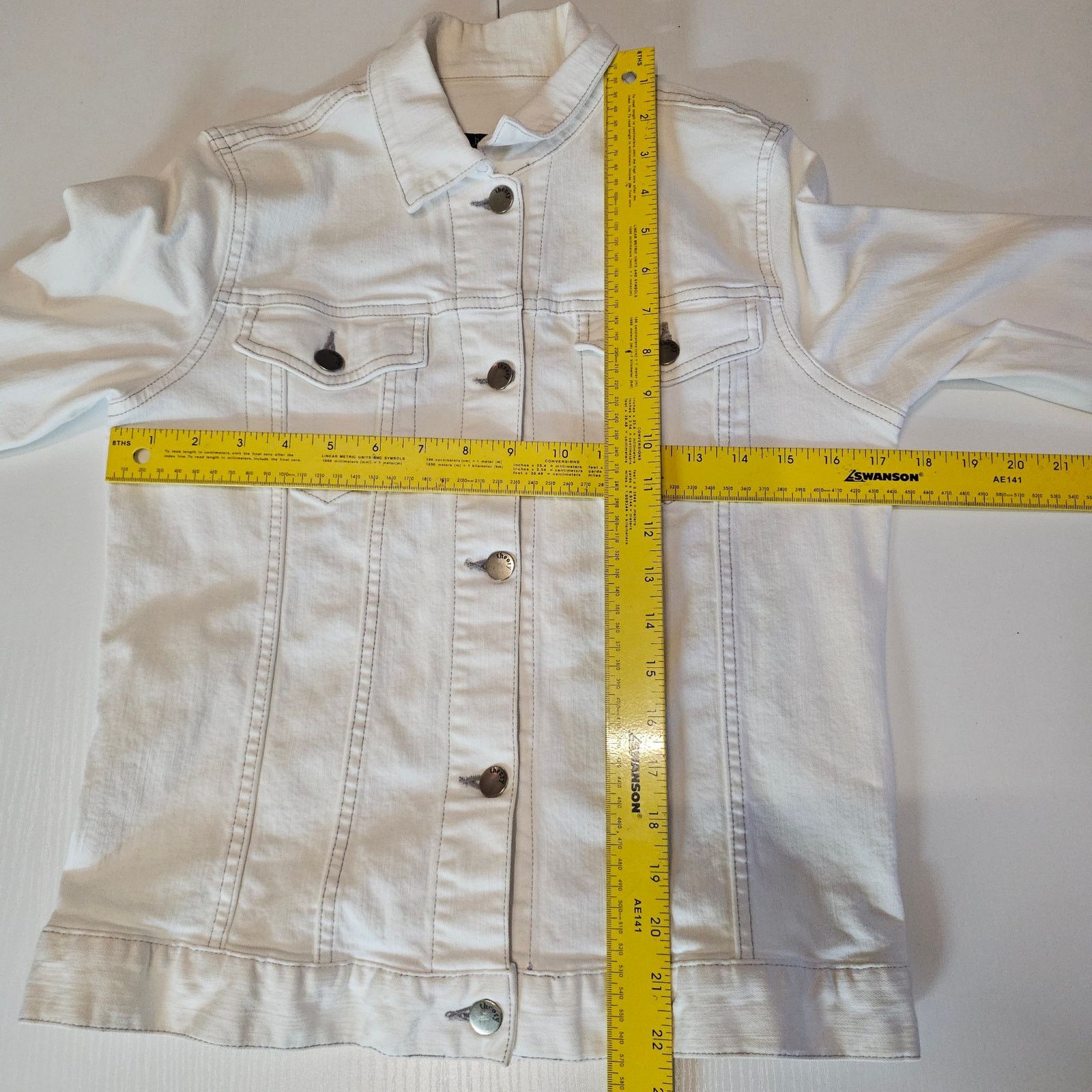 Theory Theory White Best Friend trucker Denim Jacket L Japan 3614 Size L / US 10 / IT 46 - 6 Thumbnail