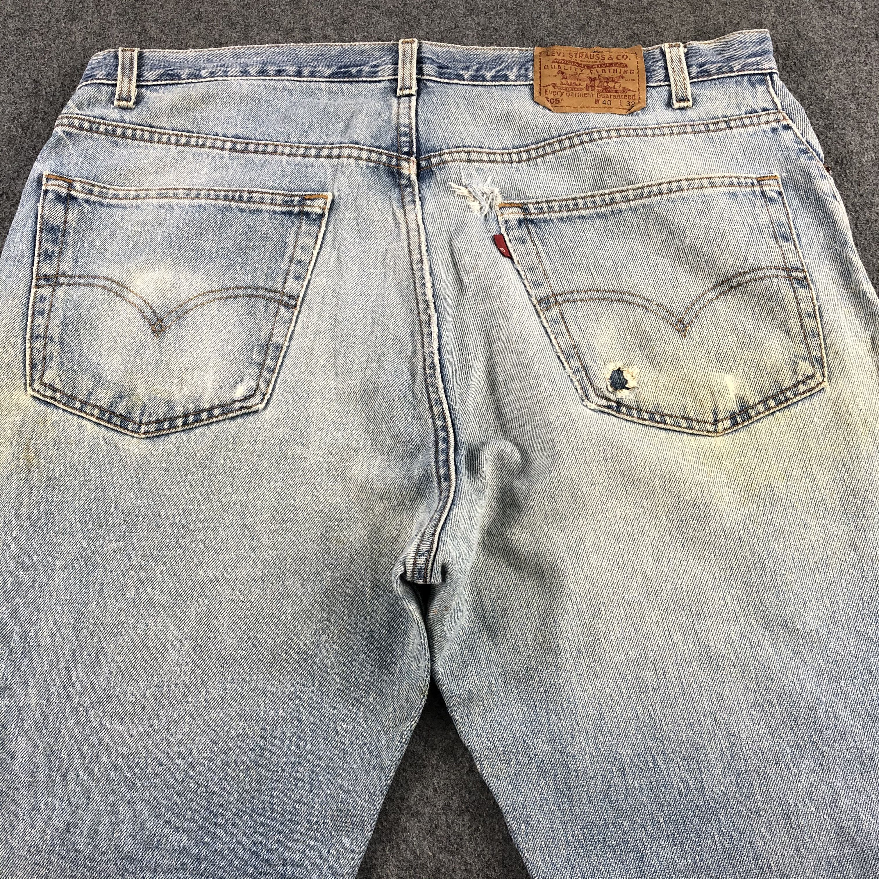 Levi's 90s Vintage Light Wash Levis 505 Jeans-J1628 Size US 40 / EU 56 - 4 Thumbnail