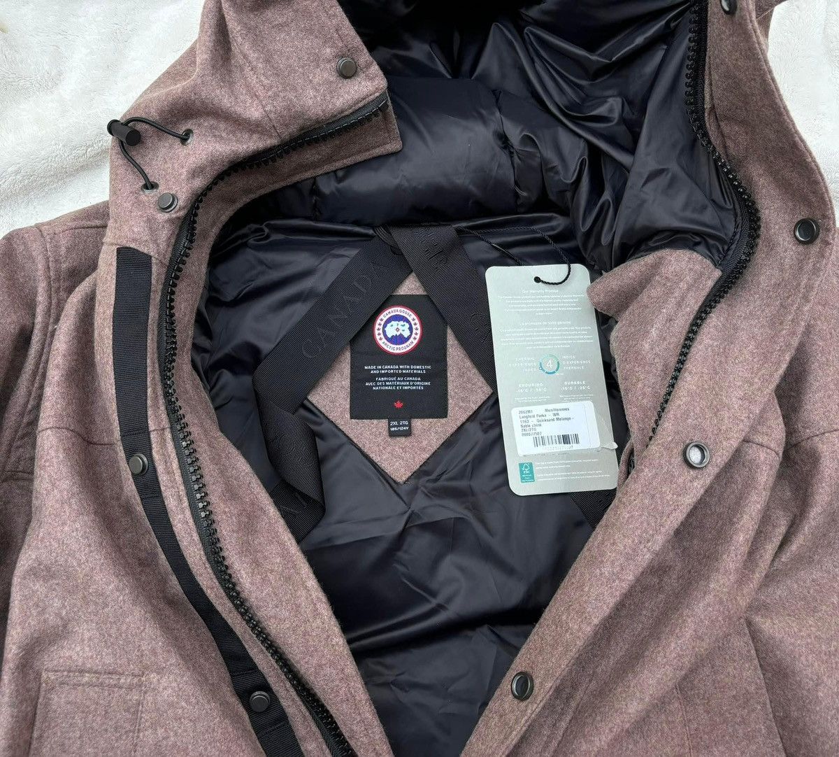 Canada Goose Canada Goose Langford Quicksand Melange Wool Parka Size US XXL / EU 58 / 5 - 4 Thumbnail